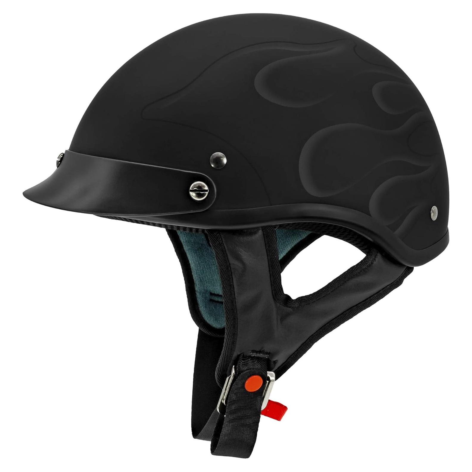 Casco VCAN V5 Cruiser Negro Llamas Unisex