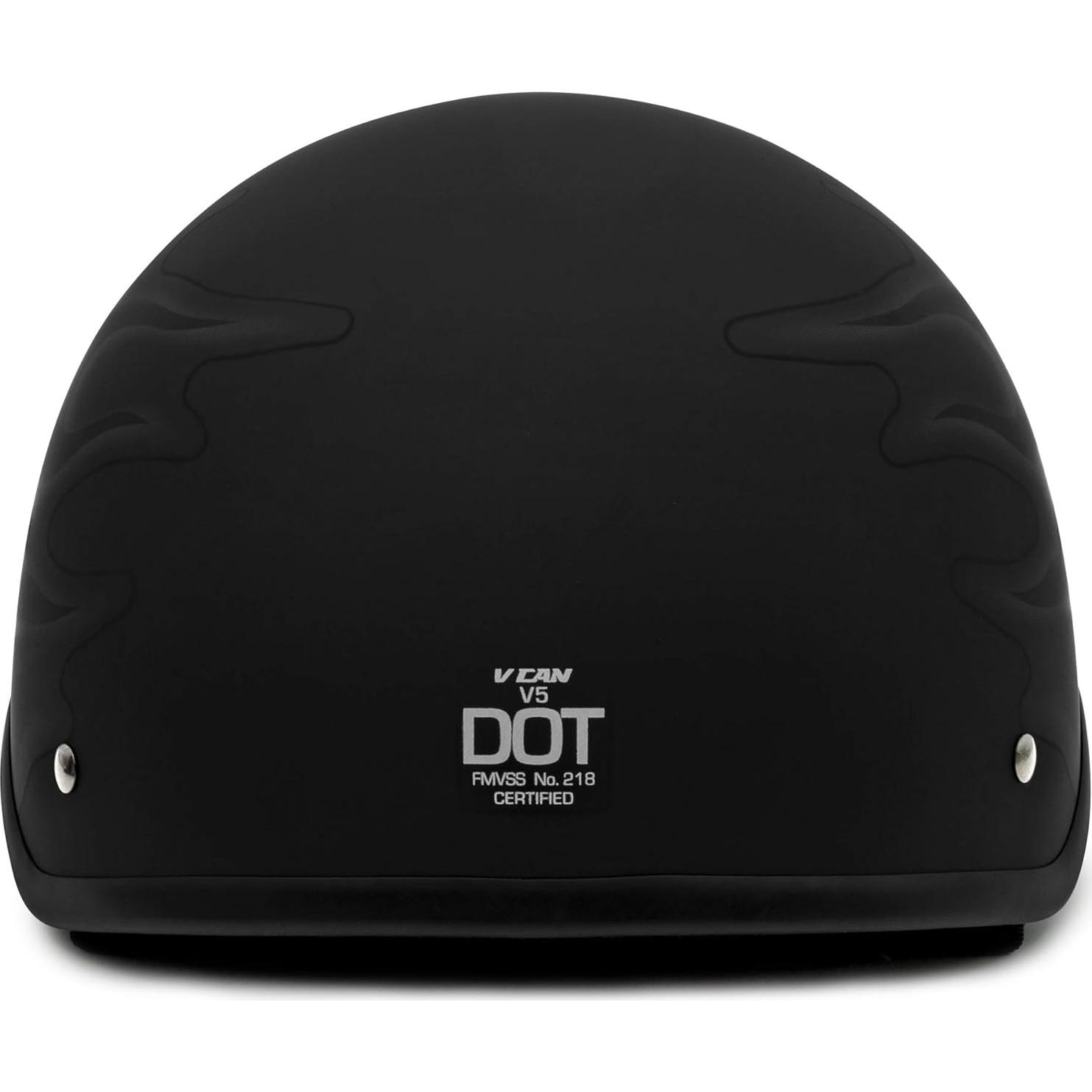 Casco VCAN V5 Cruiser Negro Llamas Unisex