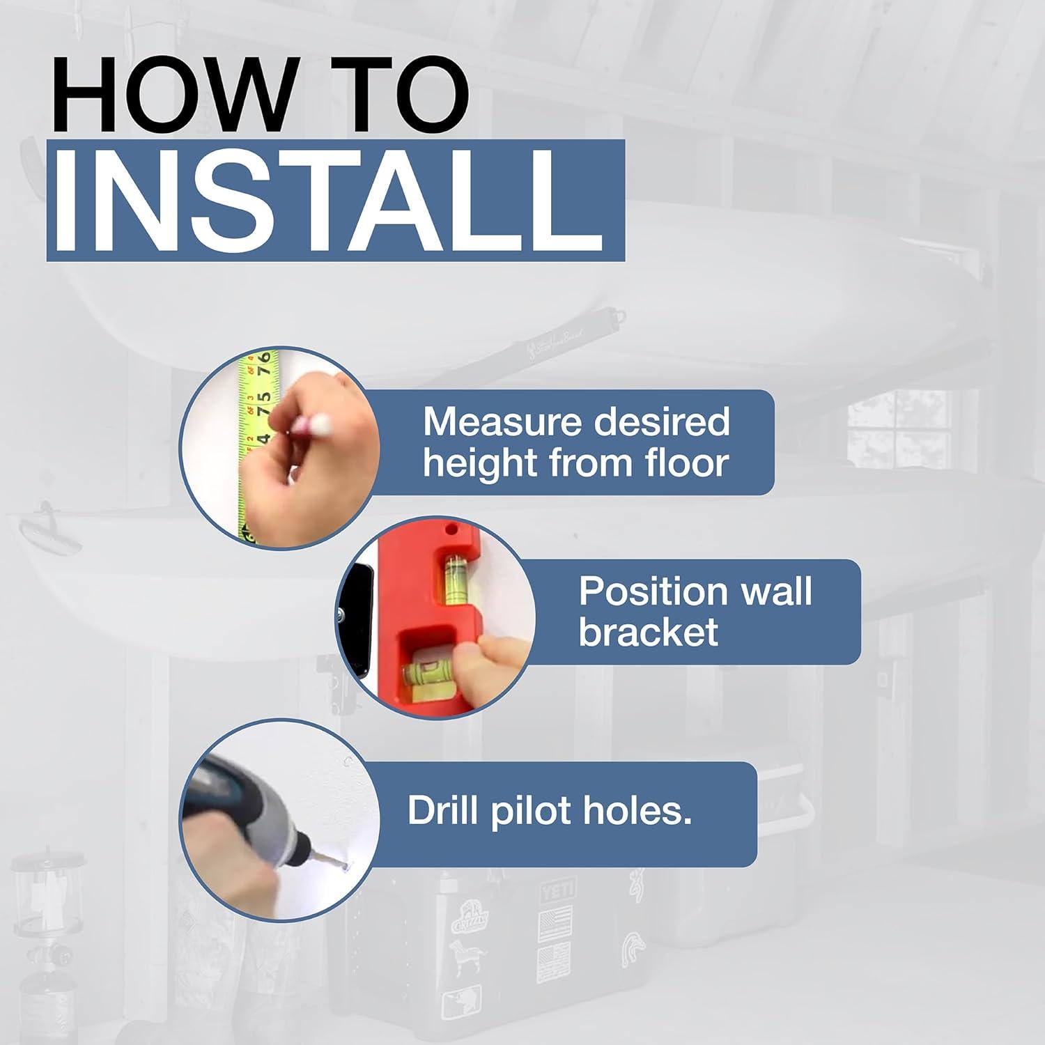 Estante de Almacenamiento para 2 Kayaks StoreYourBoard - Montaje en Pared