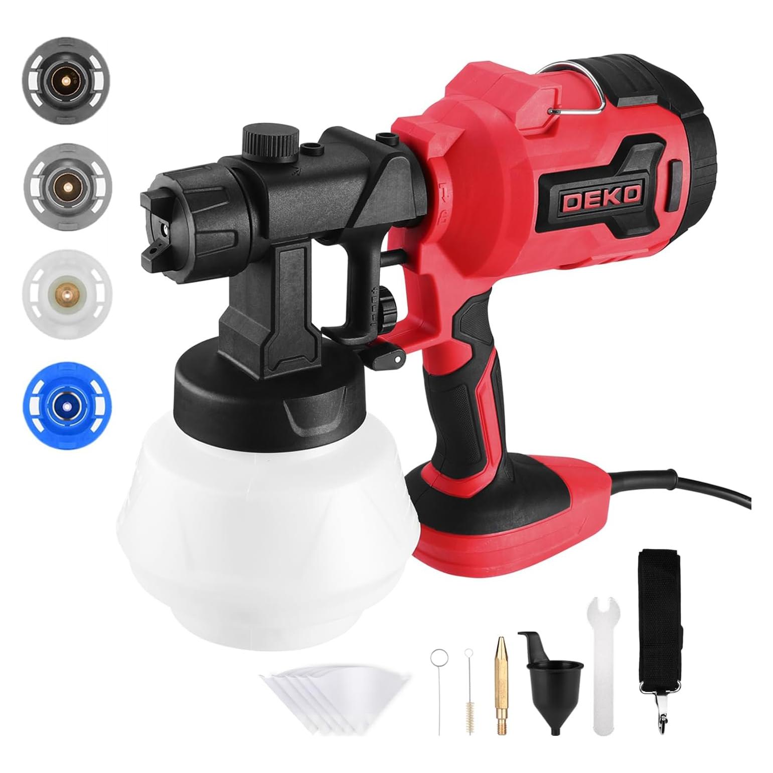 Pistola de Pulverización DEKOPRO 700W HVLP 800ml 4 Boquillas