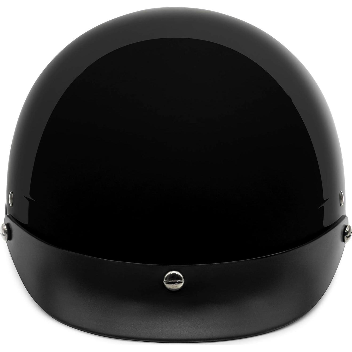Casco de Motocicleta VCAN V5 Mediano Negro Brillante