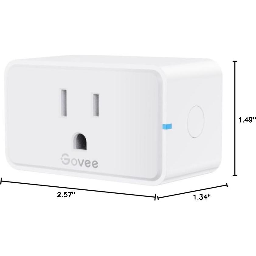 Enchufe Inteligente Govee H5080 15A WiFi Bluetooth Paquete de 4