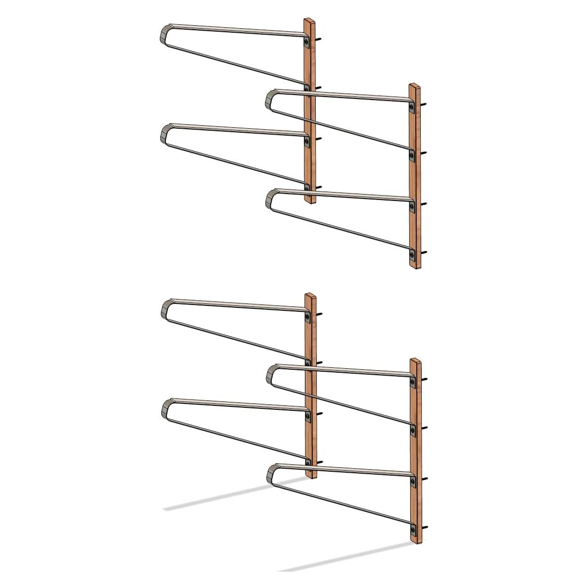 Estante de Almacenamiento para Wakeboard StoreYourBoard Avon 4 Niveles Madera Natural