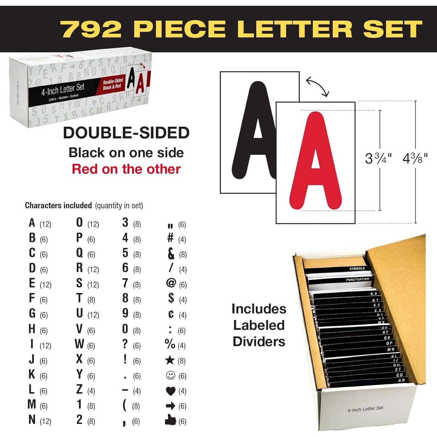 Cartel Oscilante Cambiable 61x91 cm Excello con 792 Letras