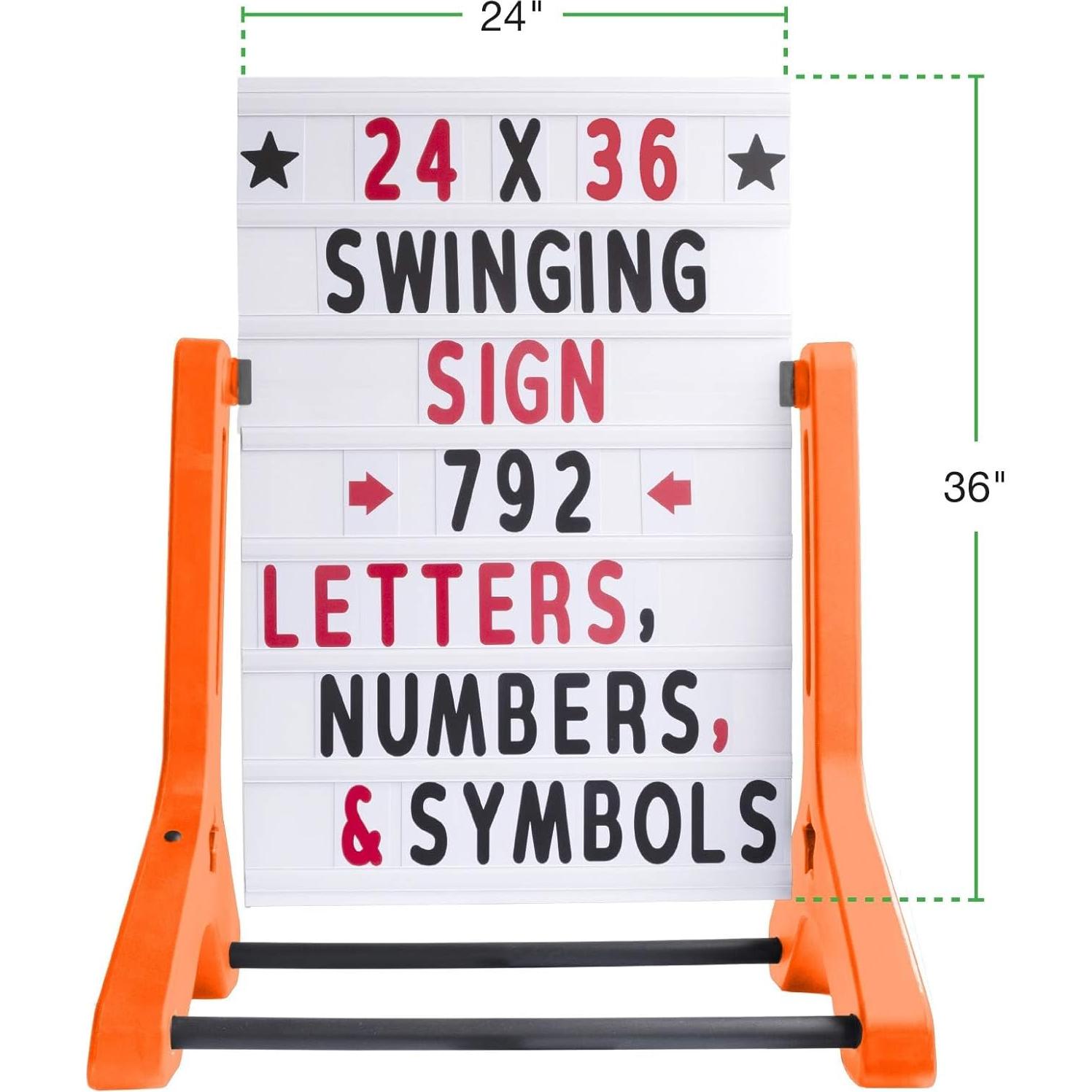 Cartel Oscilante Cambiable 61x91 cm Excello con 792 Letras