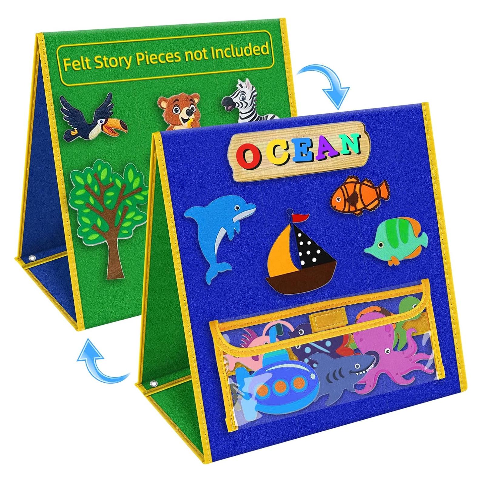 Tablero de Fieltro Plegable AKAYOK 30.5x33 cm Doble Cara