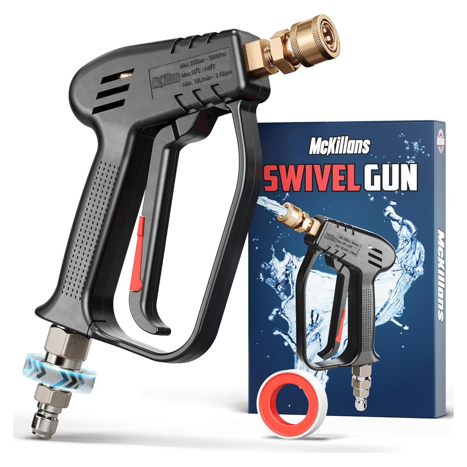 Pistola de Lavado a Presión McKillans Giratoria 3000 PSI