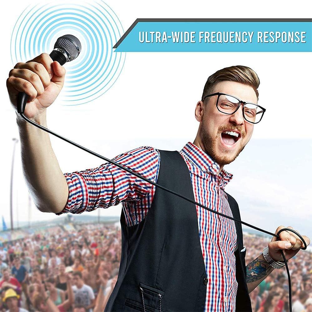 Kit de Micrófono Dinámico Pyle PDMICKT34 3 Piezas con Cable XLR