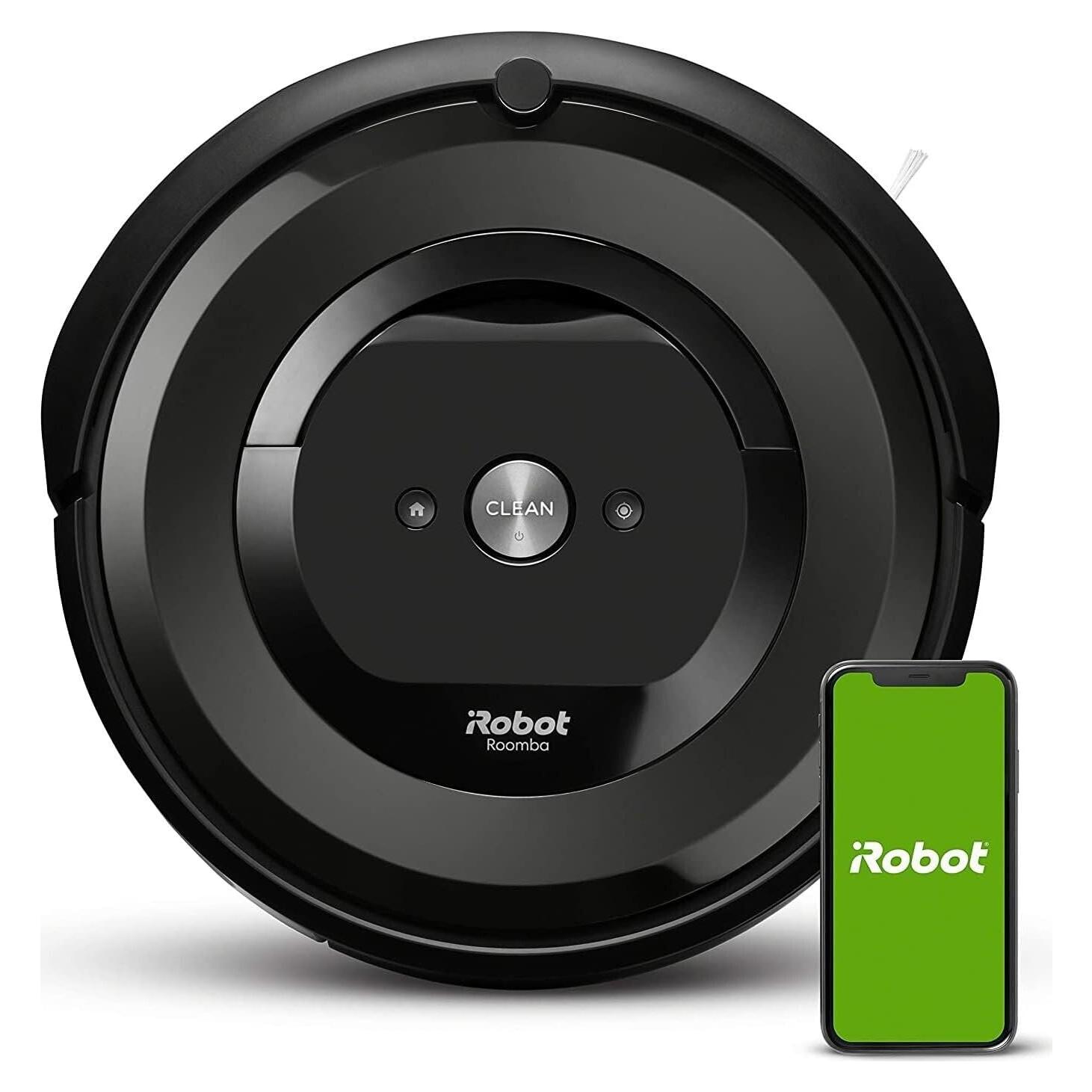 iRobot Roomba E5 (5150) Robot Vacuum - Wi-Fi Connected, Compatible with Alexa, Ideal for Pet Hair, Carpets, Hard, Self-Charging Robotic Vacuum, Black (Renewed)