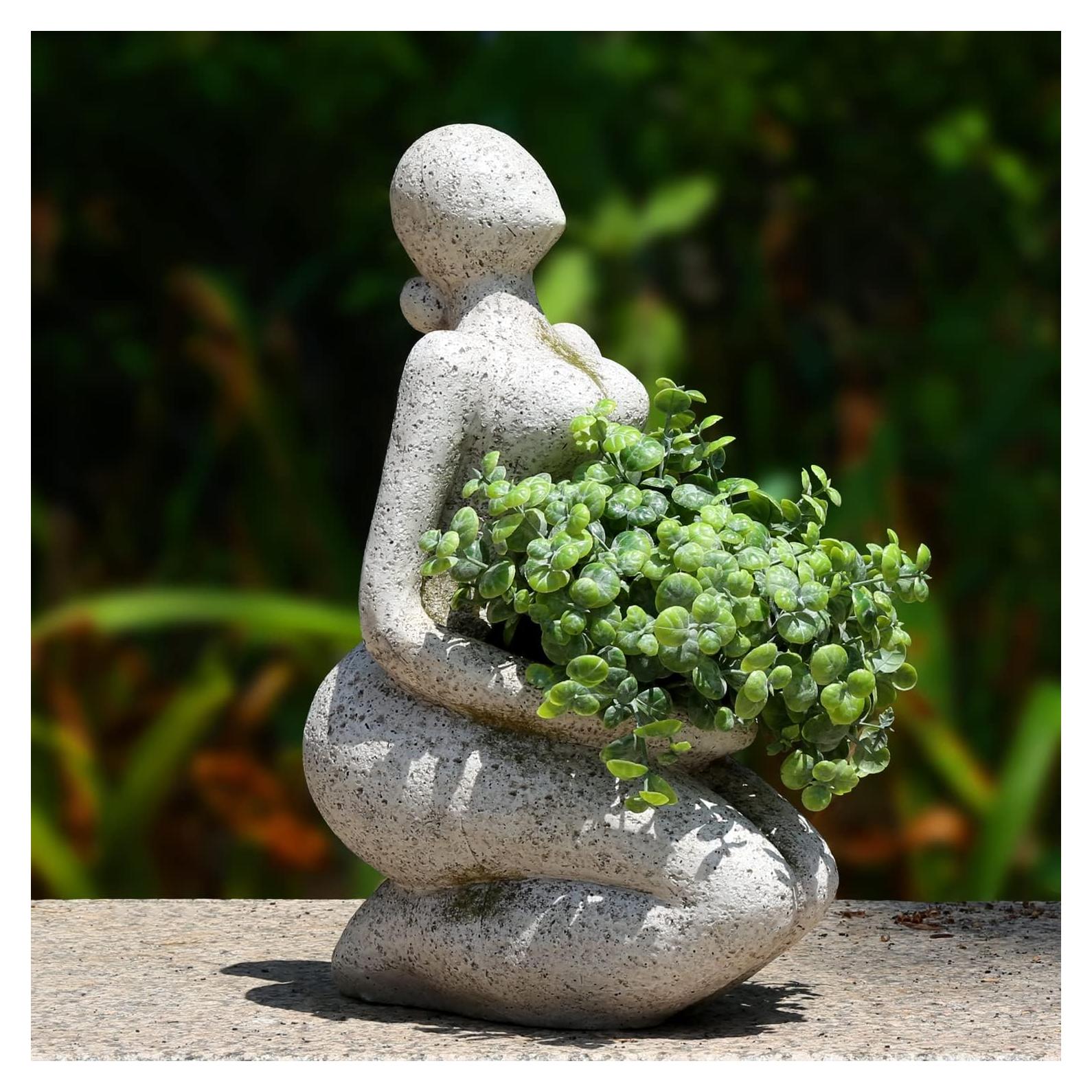 Maceta Grande Aclema Nueva Vida con Drenaje 32cm Resina