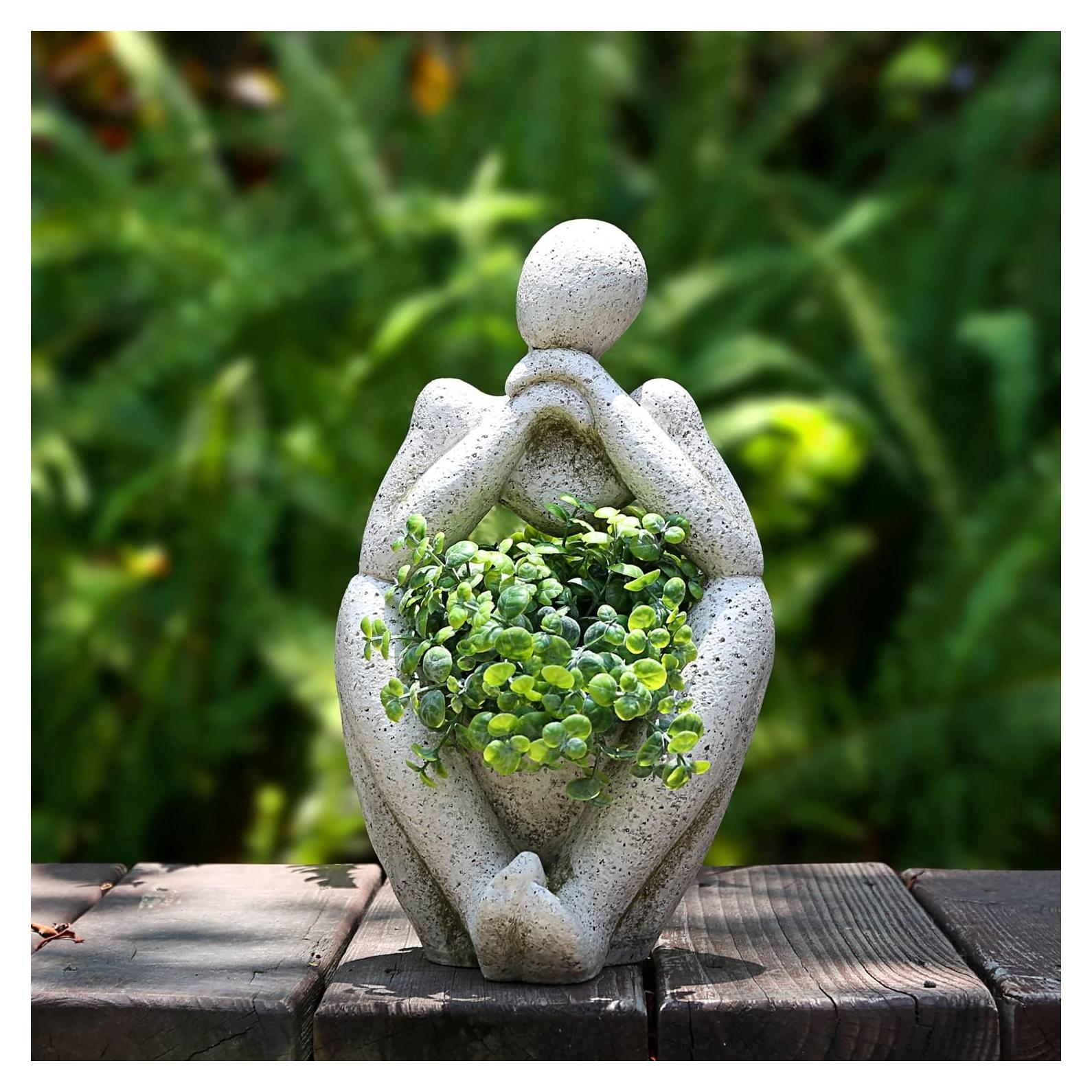 Maceta Grande Aclema Pensador con Drenaje 33.5x19.6cm