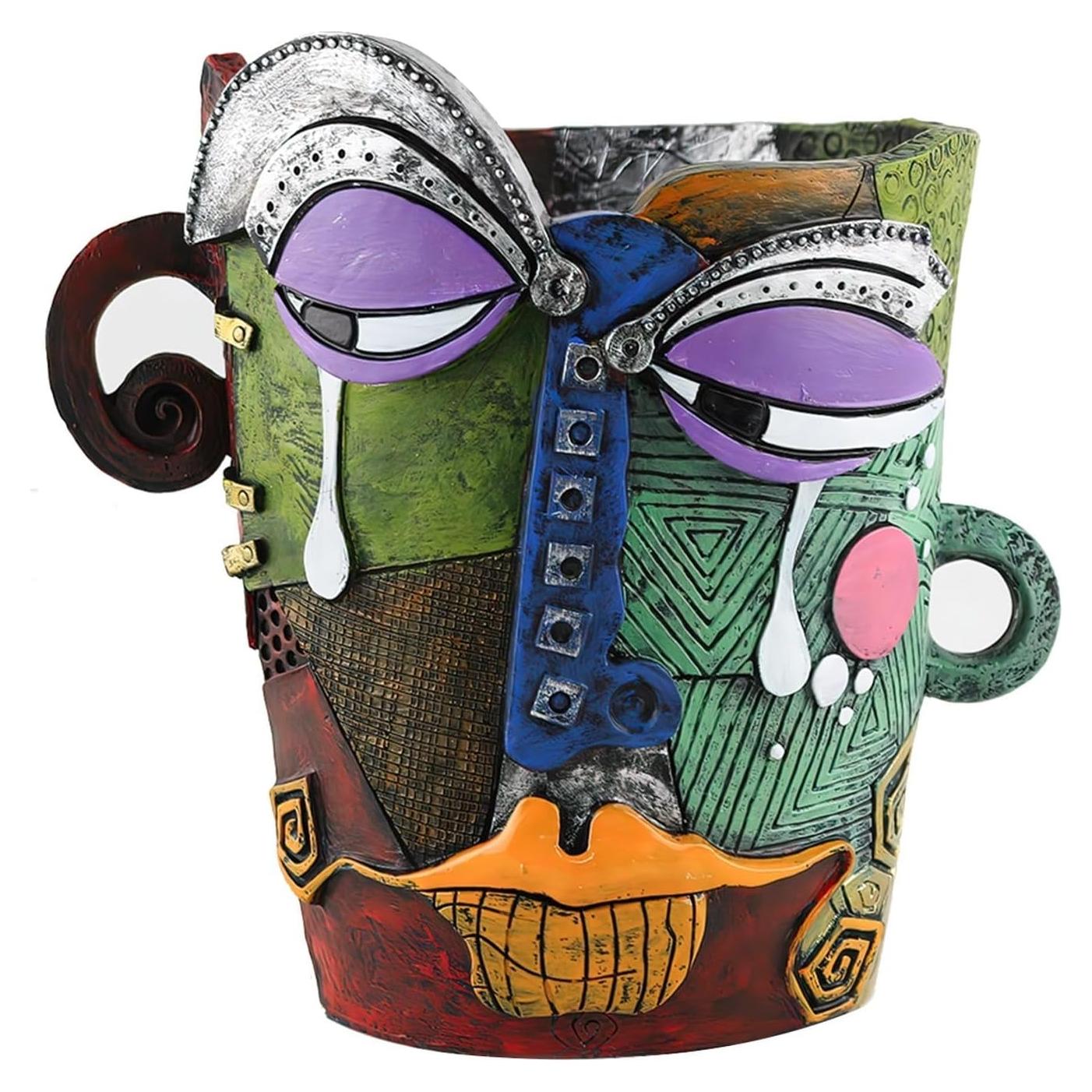 Maceta de Flor BJVF Cara Abstracta 19.5x14.6x18.6cm