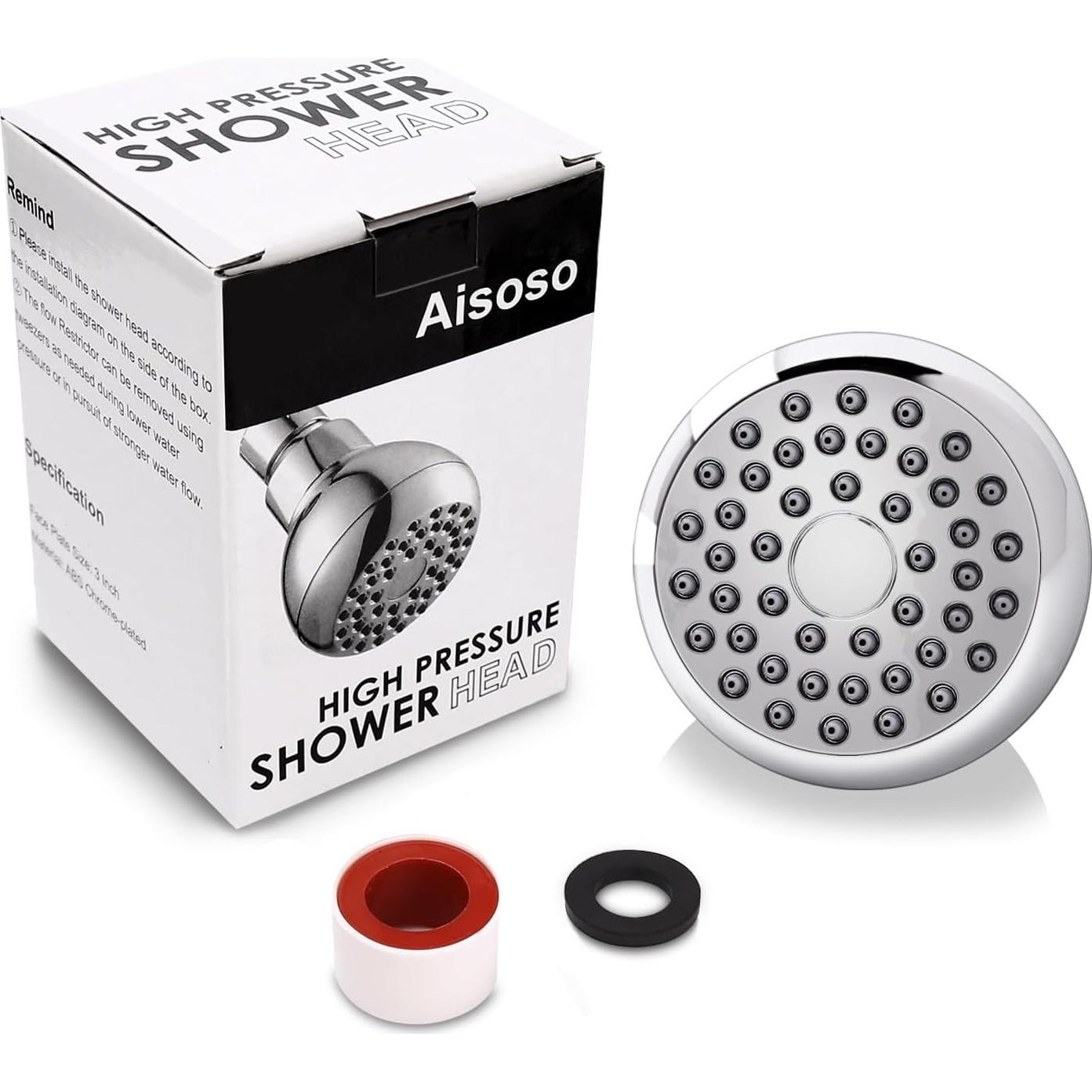 Cabezal de Ducha Aisoso Alta Presión 7.62 cm Cromado