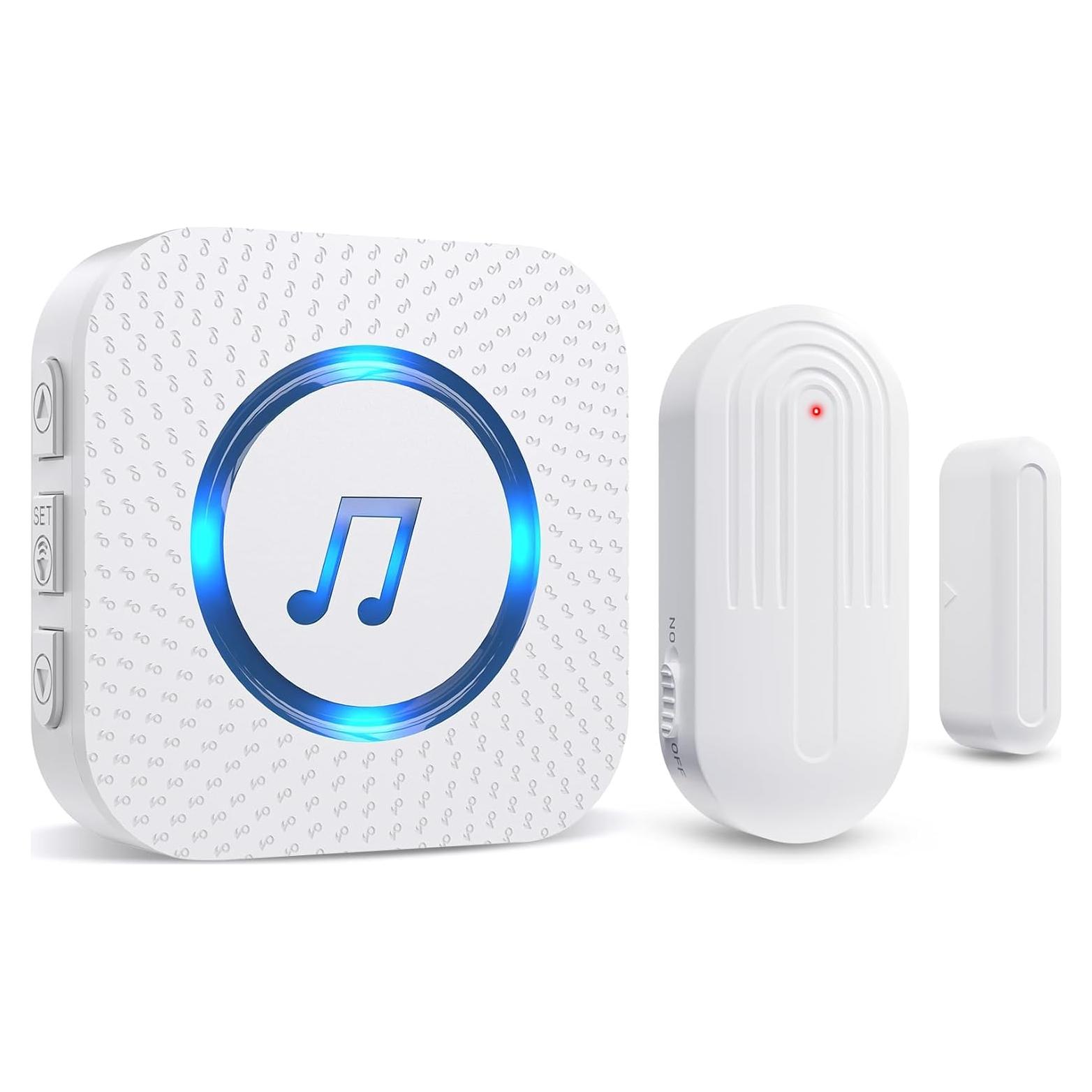 Timbre de puerta inalámbrico SanJie MC01 con 26 melodías y 110 dB