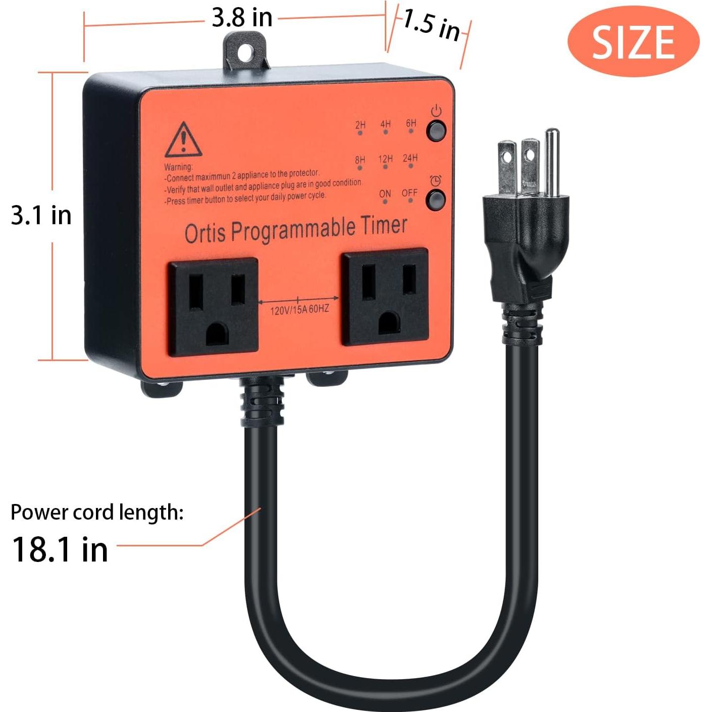 Temporizador Inteligente Ortis para Piscinas y Bombas - Naranja