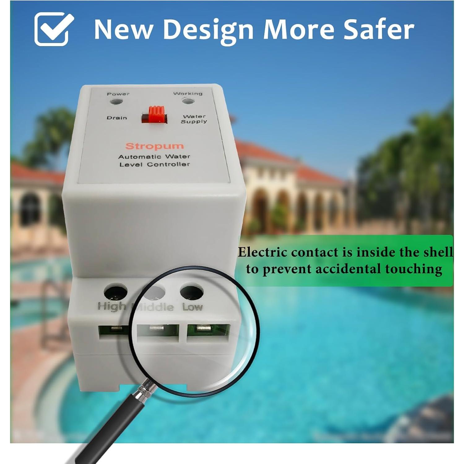 Controlador Automático de Nivel de Agua Stropum 12V 1.98m