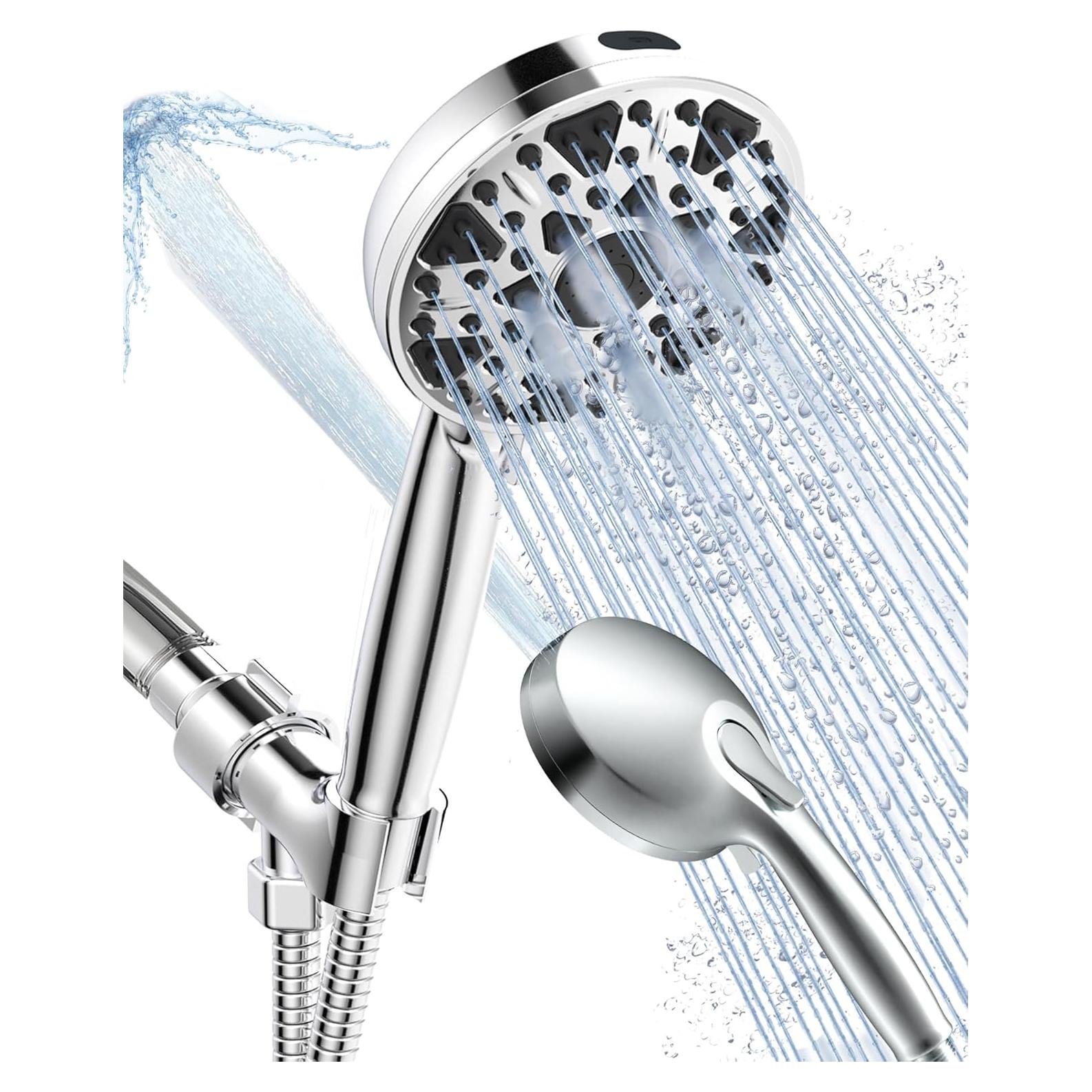 Cabezal de Ducha BOWGER 7 Modos Alta Presión 12.7 cm Cromo