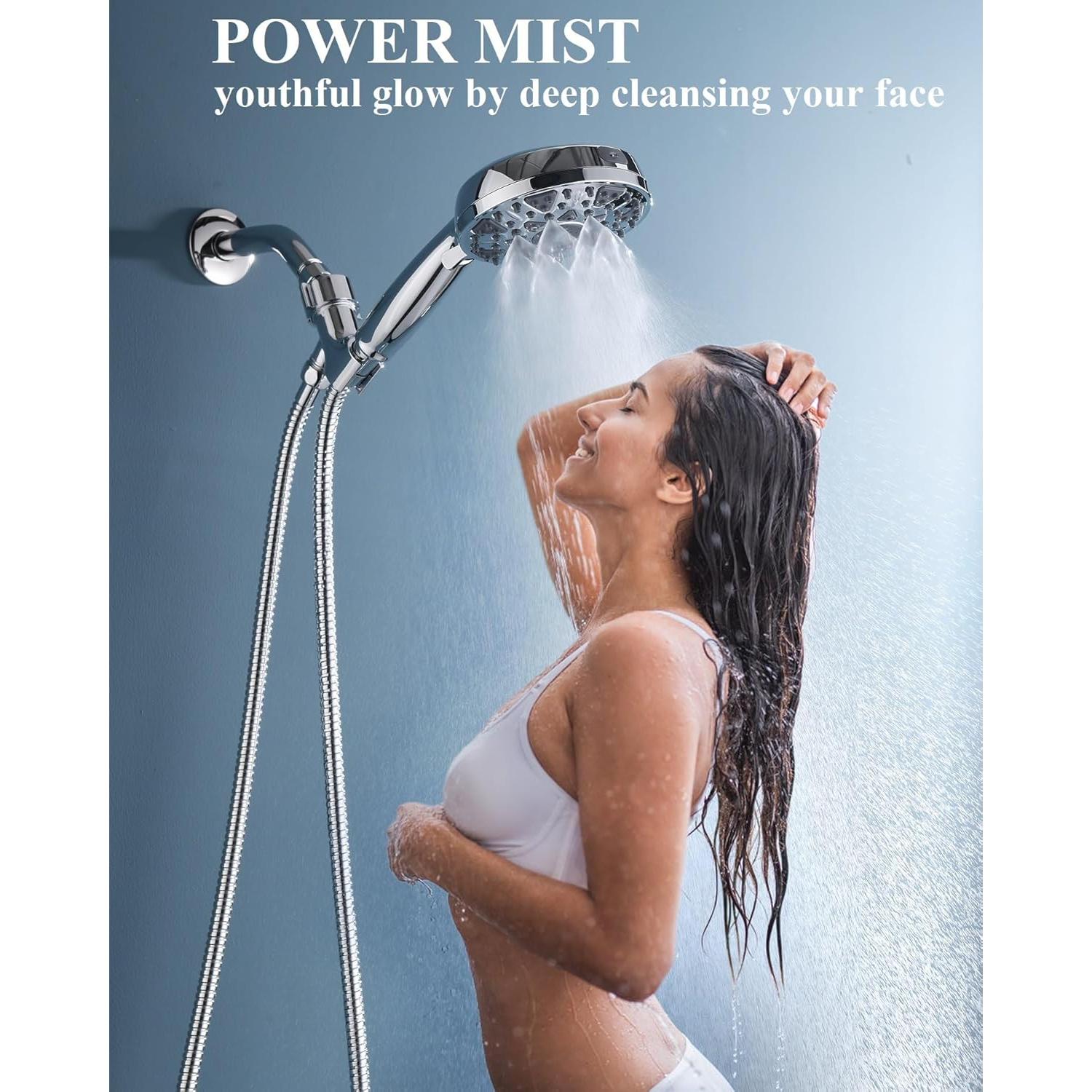 Cabezal de Ducha BOWGER 7 Modos Alta Presión 12.7 cm Cromo