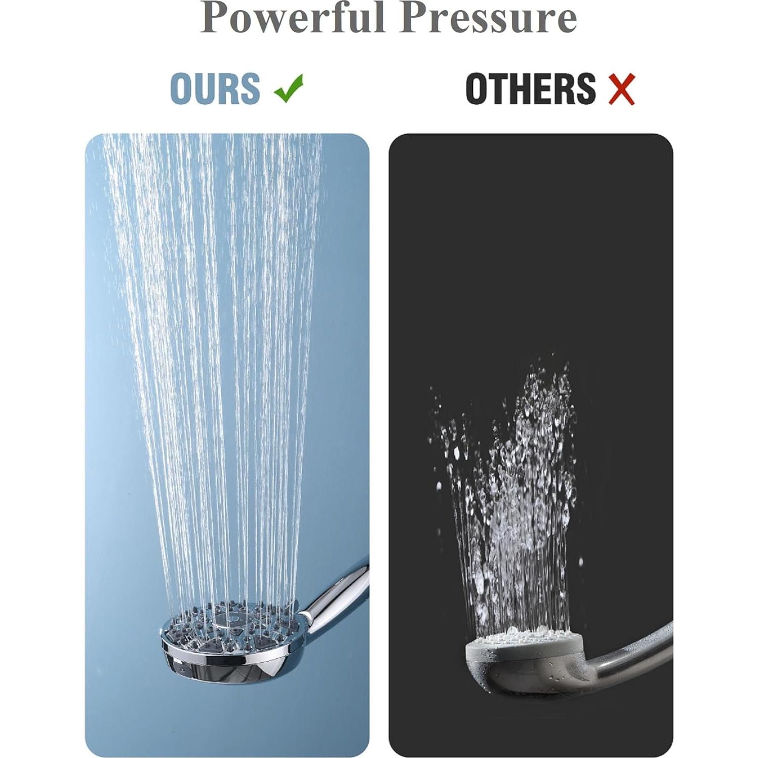 Cabezal de Ducha BOWGER 7 Modos Alta Presión 12.7 cm Cromo