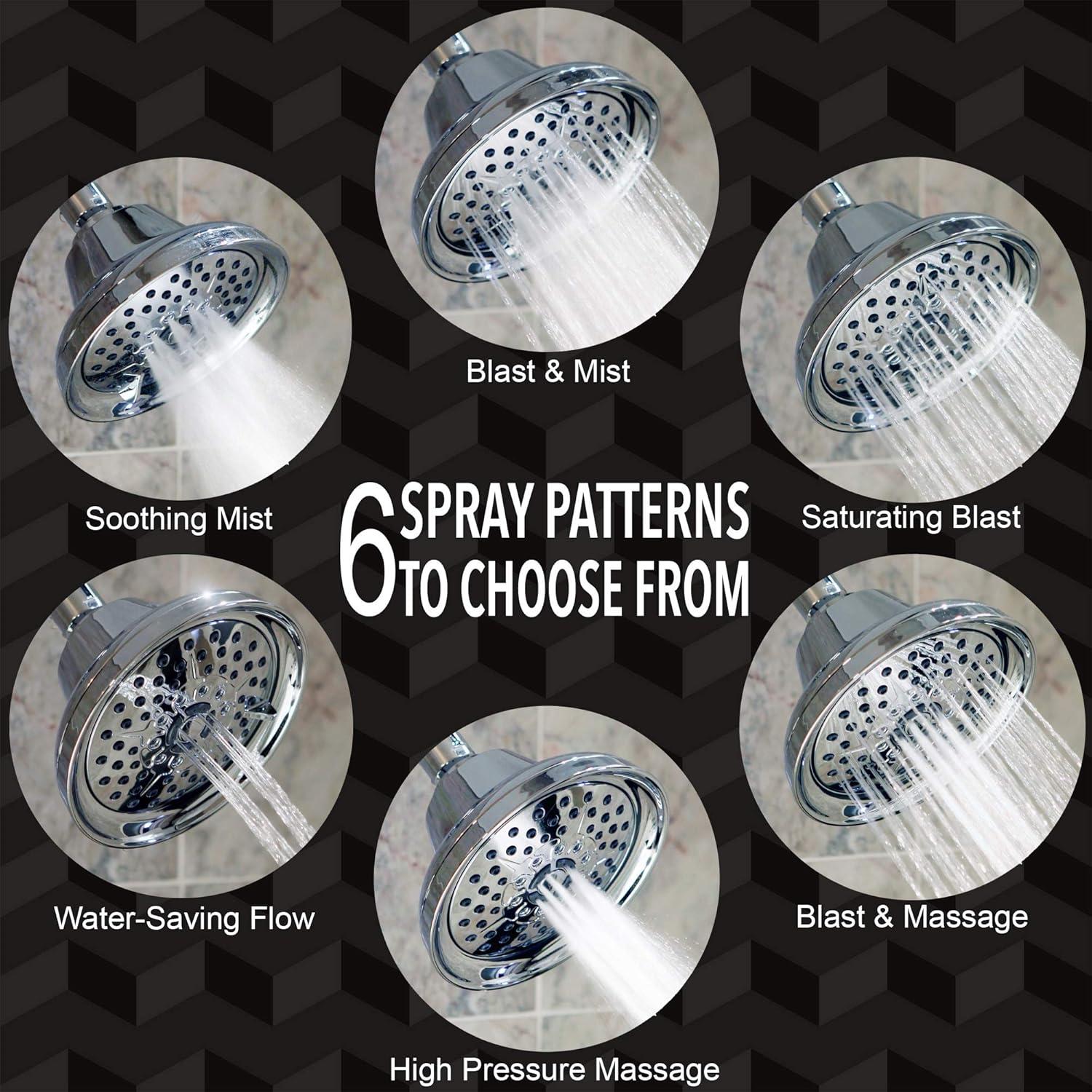 Cabezal de Ducha Masajeador Aqua Elegante 9.5 LPM Cromo