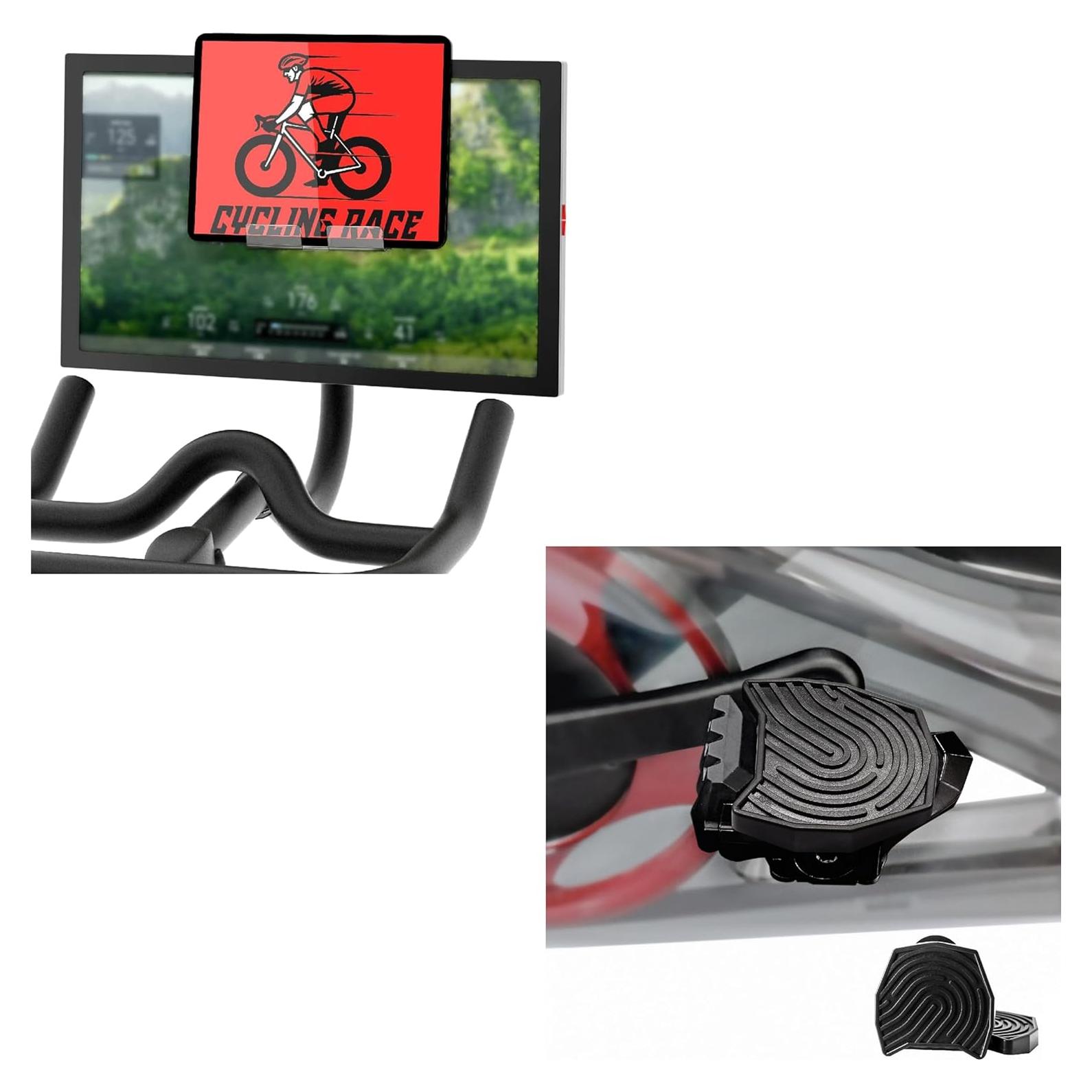 Soporte para Tableta y Pedales Planos para Bicicleta Peloton