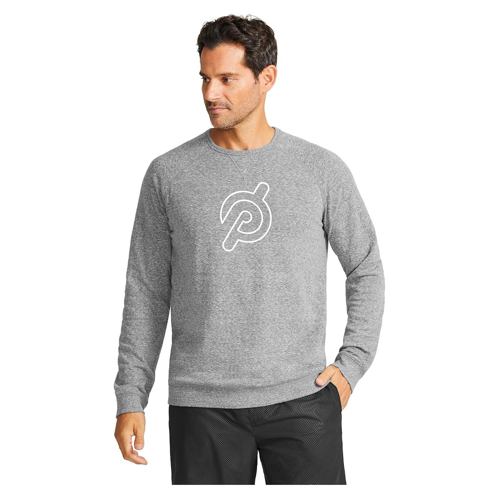Sudadera Unisex Peloton de Forro Polar Gris Jaspeado X-Grande
