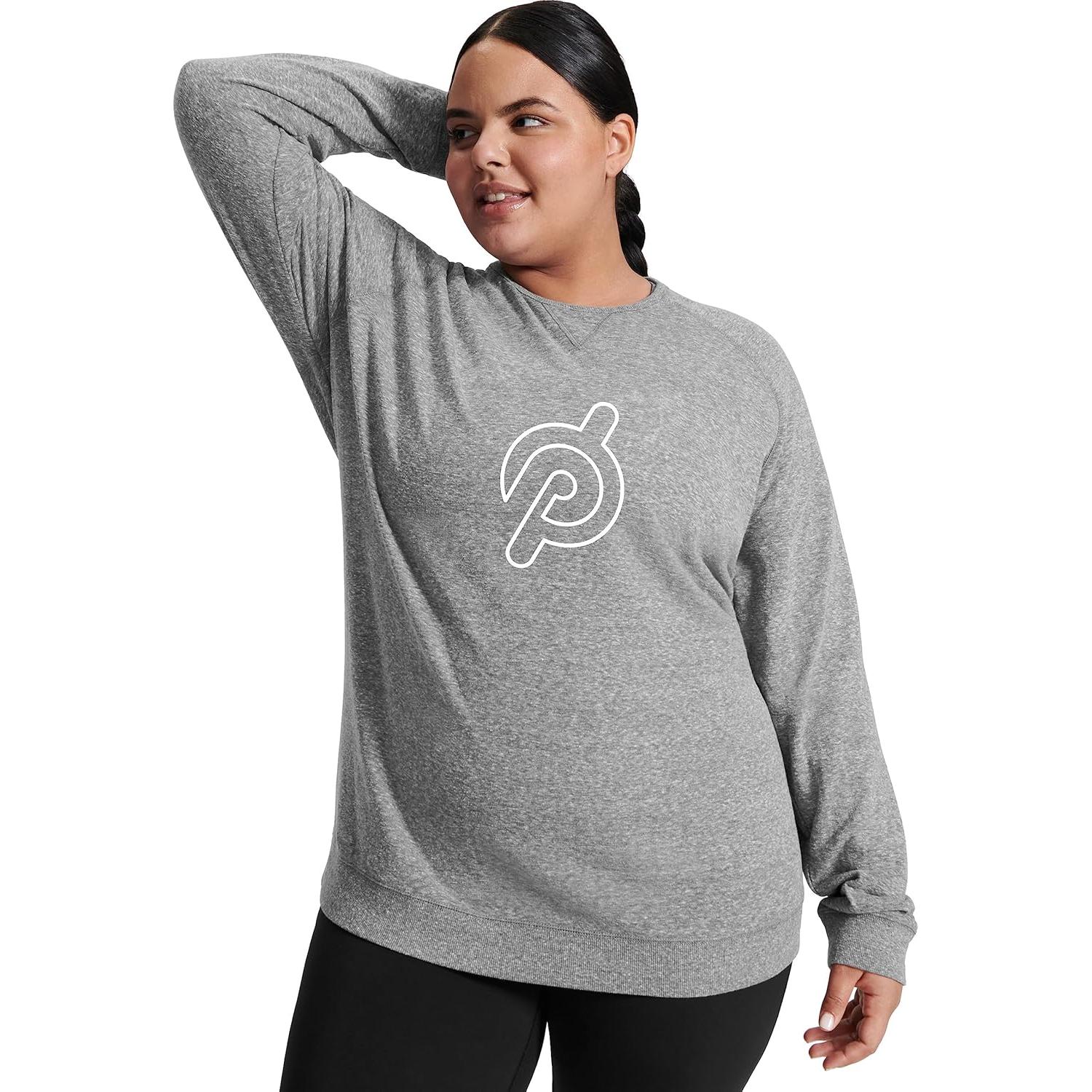 Sudadera Unisex Peloton de Forro Polar Gris Jaspeado X-Grande