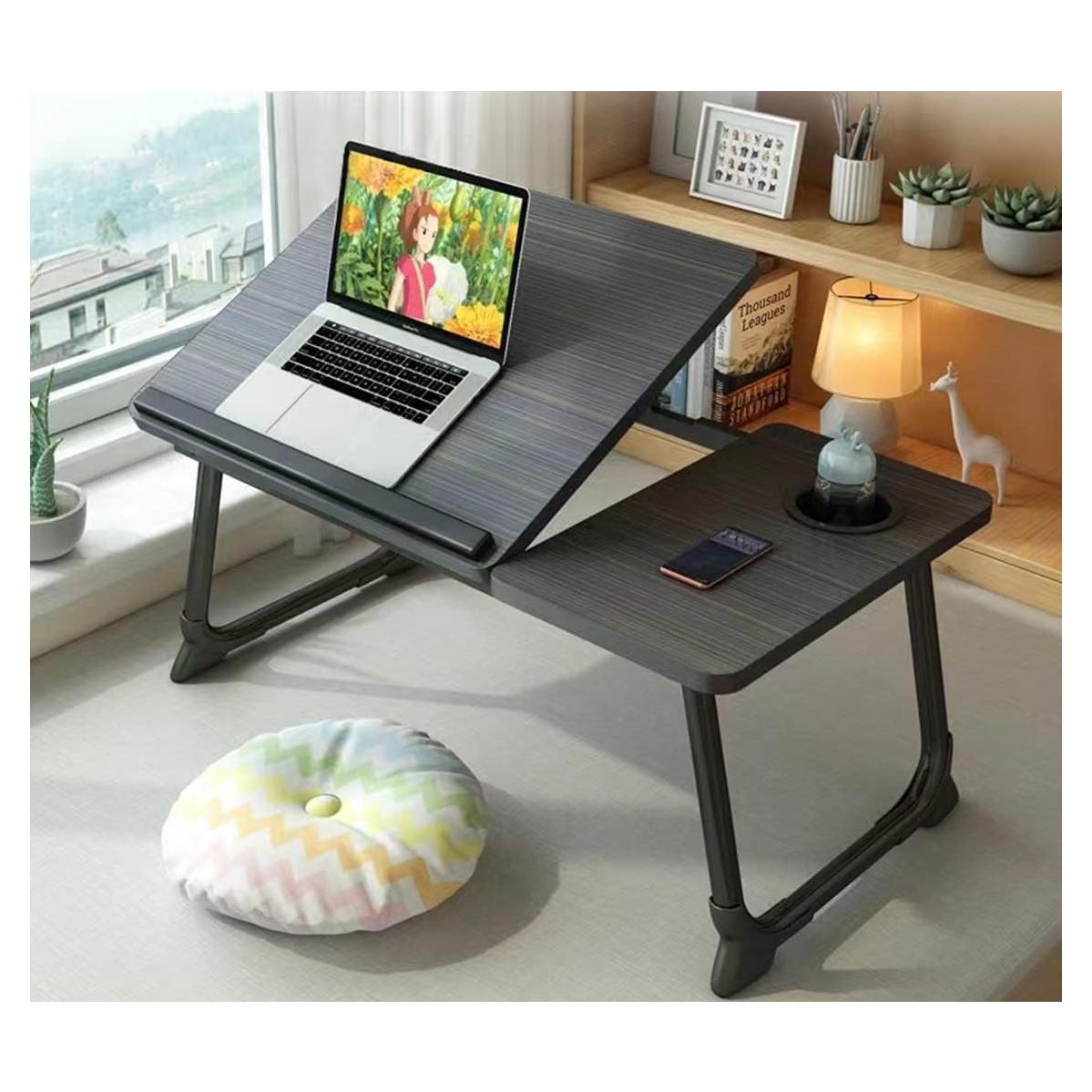 Escritorio Plegable para Laptop EYdoter Negro Ajustable