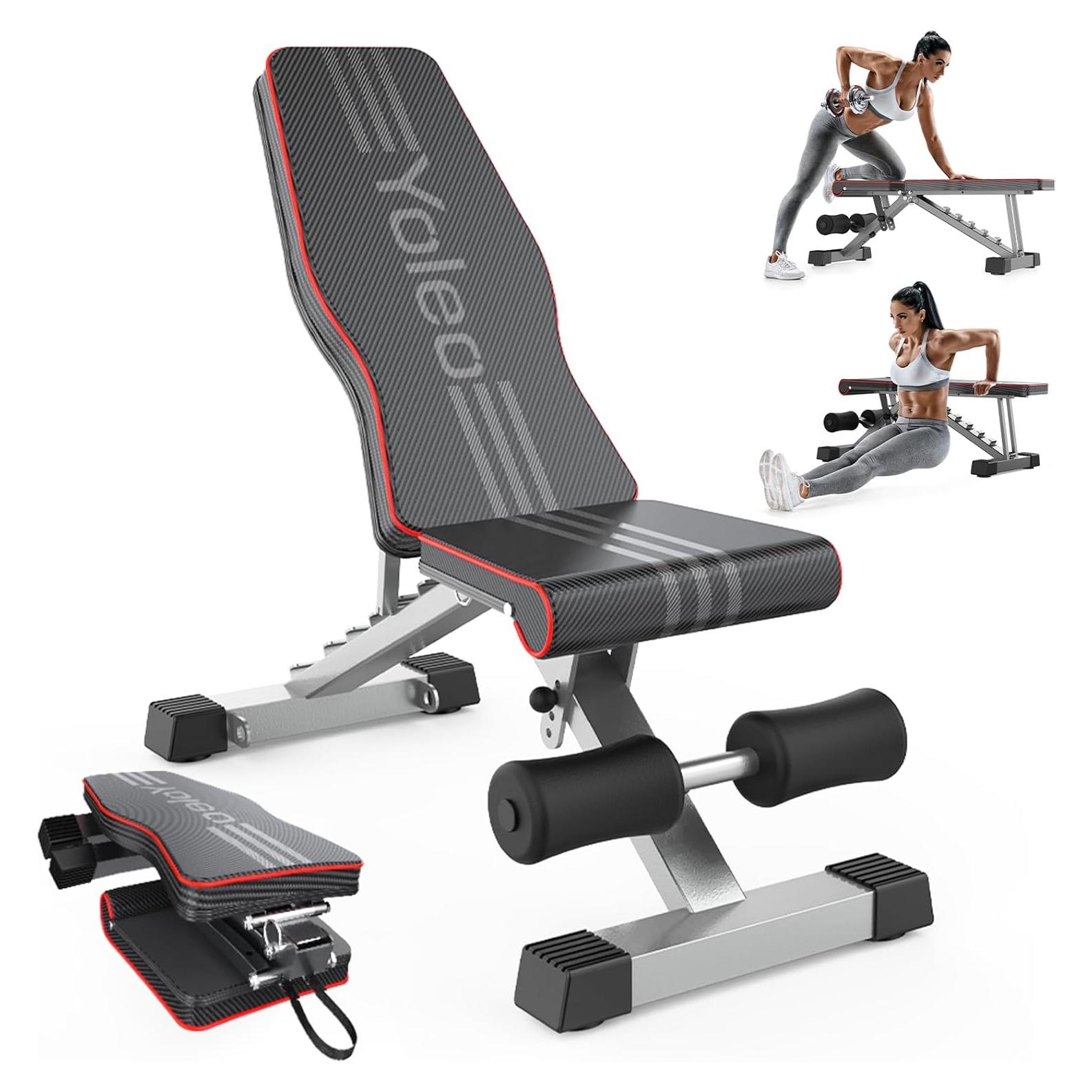 Banca de Pesas Ajustable Yoleo para Entrenamiento en Casa