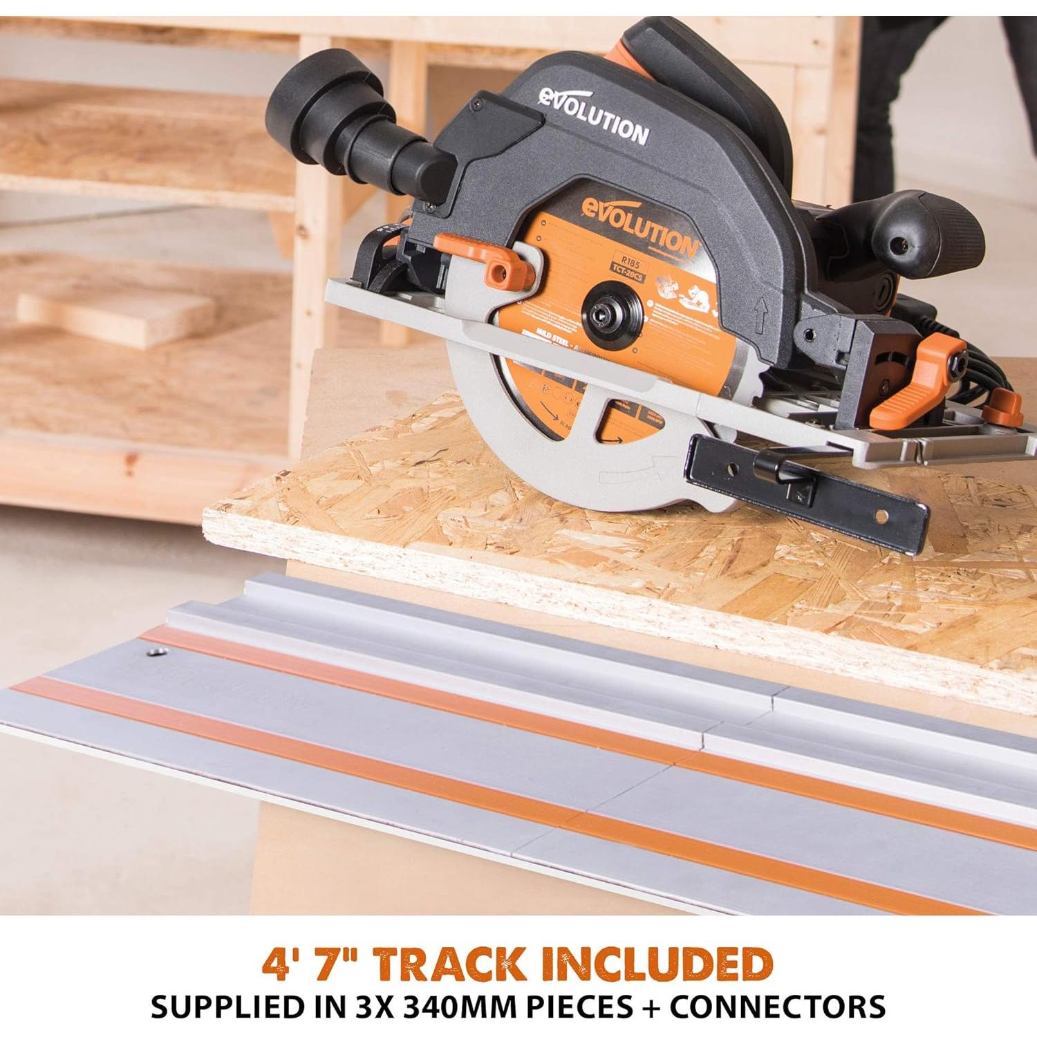 Sierra Circular Evolution R185CCSX 1800W con Pista 101.6cm
