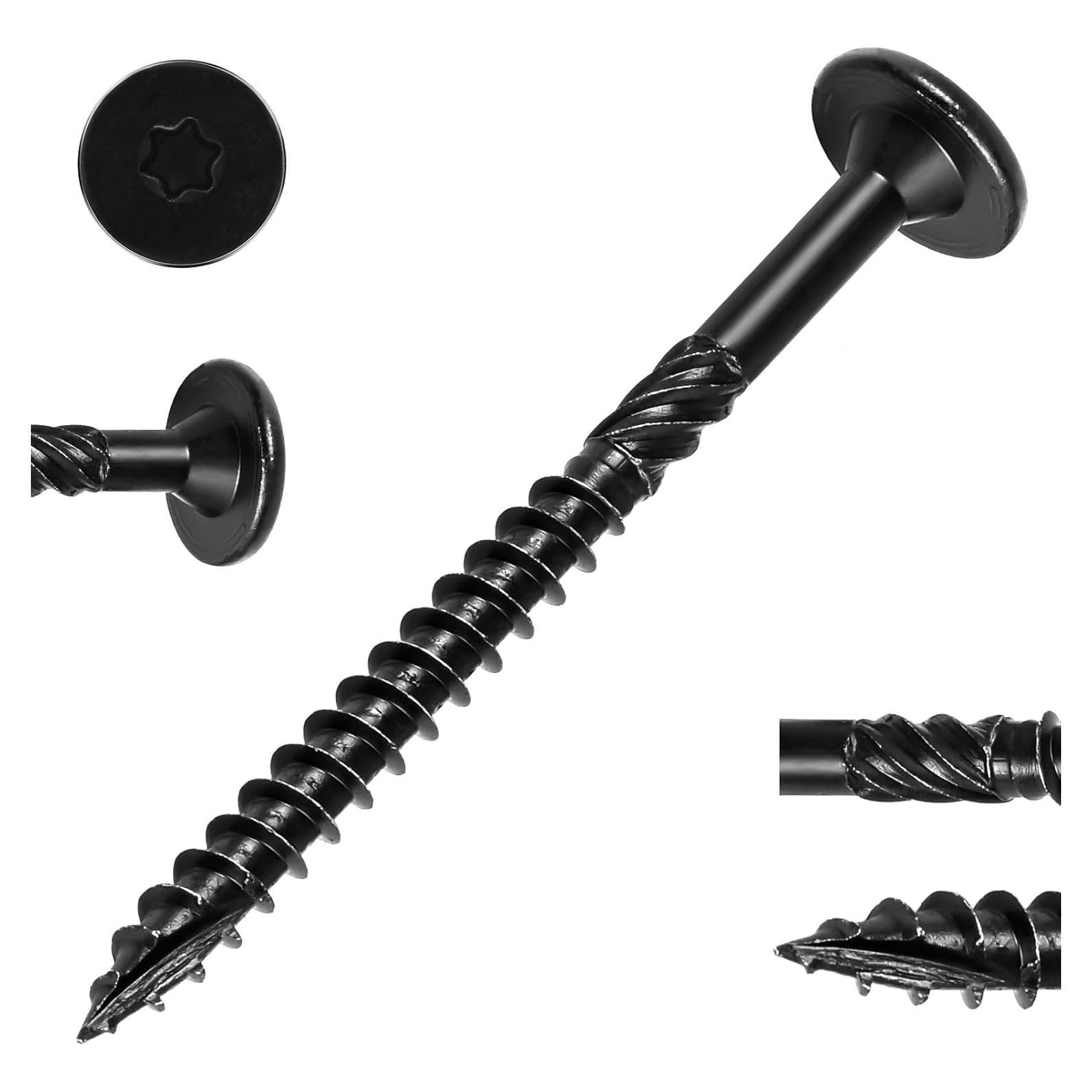 Kit de Tornillos para Madera FMhotu 50 Pcs 73 mm Negros