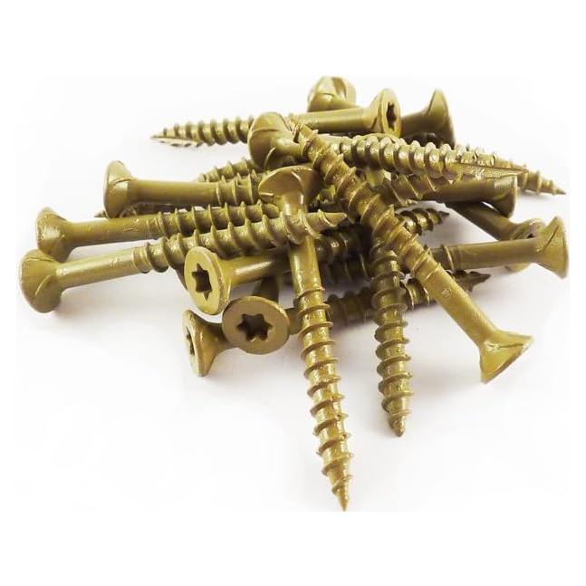 Tornillos de Madera WoodPro #8 x 6.35 cm Dorado 210 Piezas