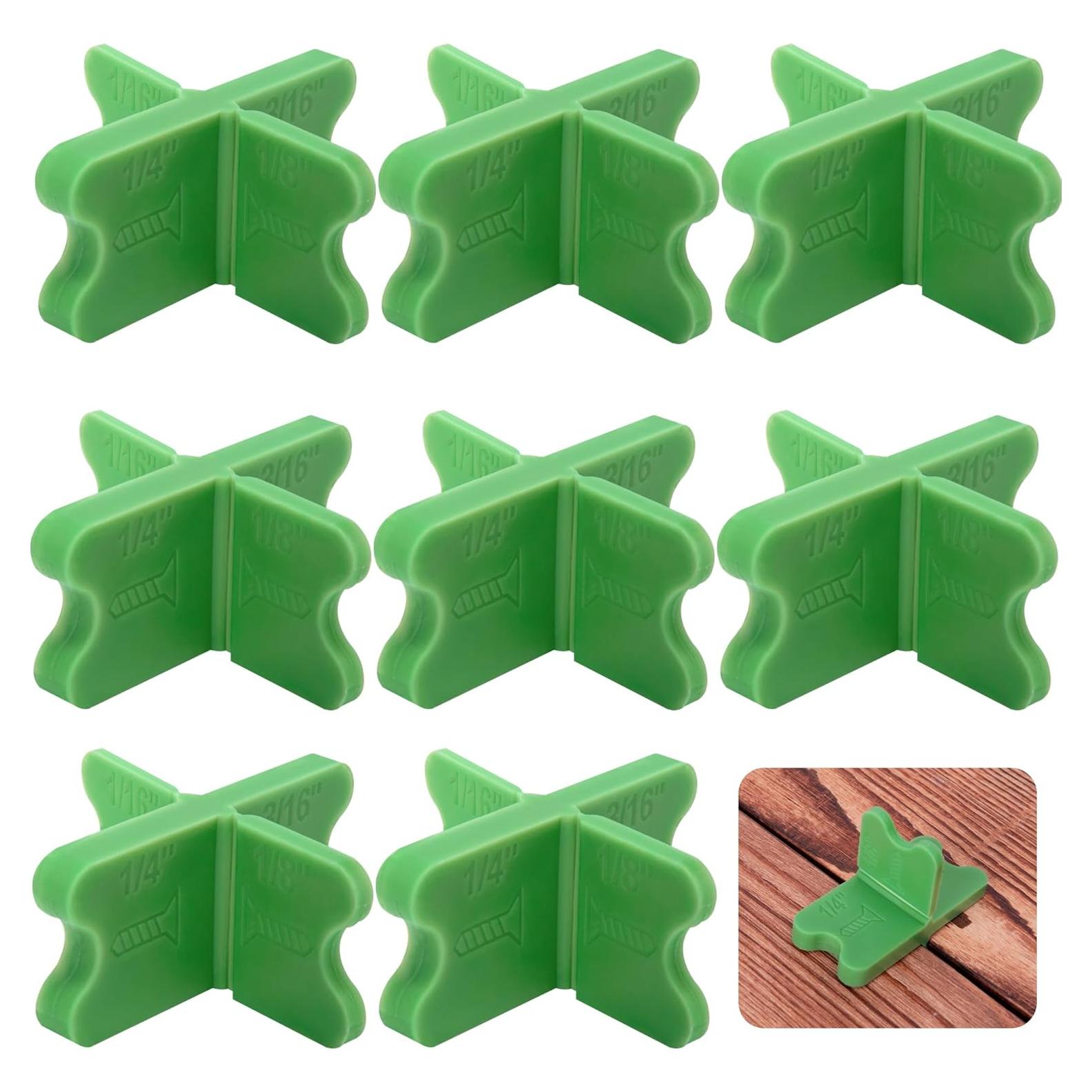 Juego de 8 Espaciadores de Deck Nkiy Quen ABS Verde 1.59-6.35 mm