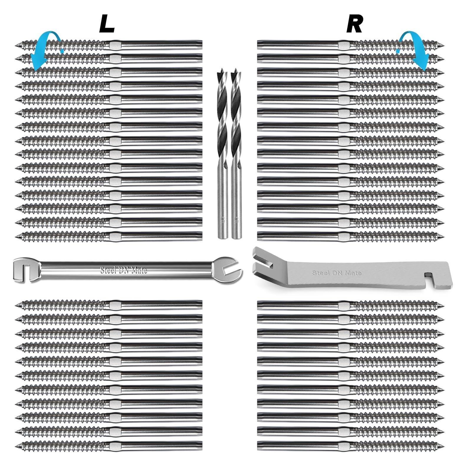 Tornillos de Swage Acero T316 Mate DN 60 para Barandilla de Cable