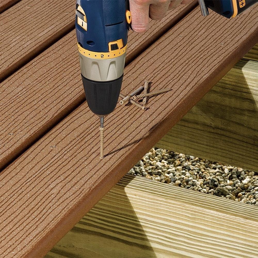 Tornillo de Deck FastenMaster Comp Saddle 6.35 cm Marrón