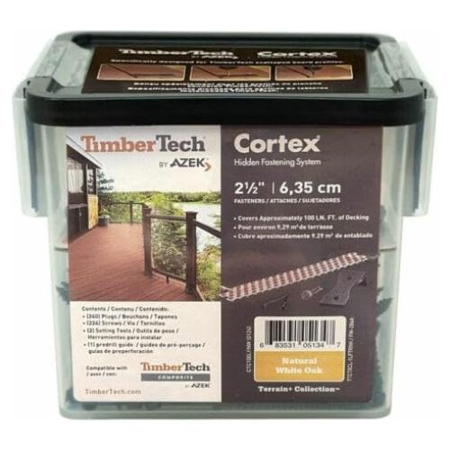 Fijaciones Ocultas Cortex TREX para Decks - Roble Blanco Natural