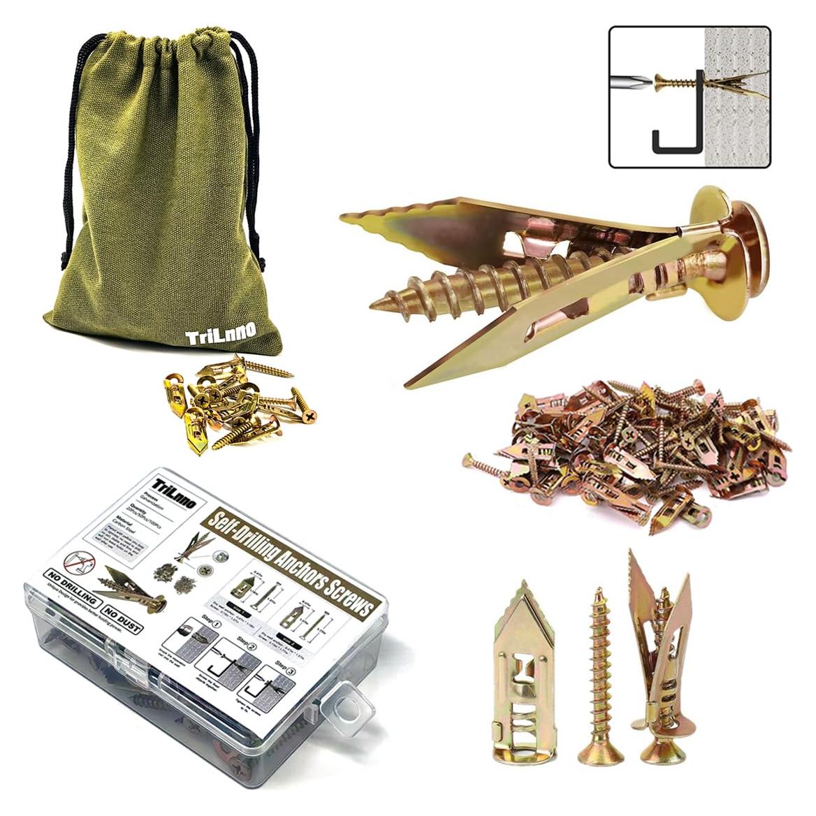 Kit de Anclajes y Tornillos Autoperforantes TriLnno 20 Pzas