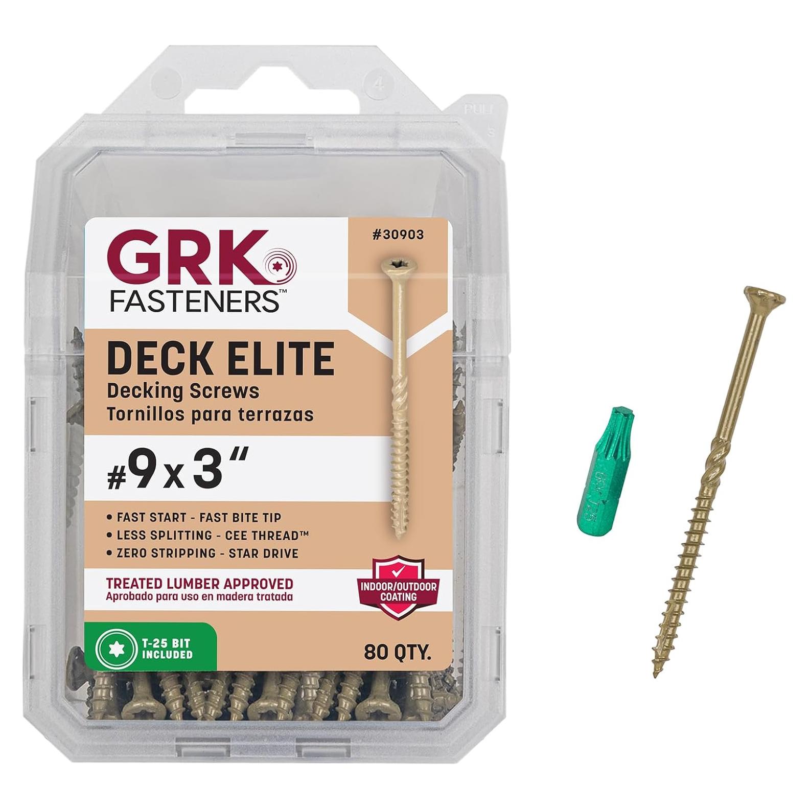 Tornillos Elite para Deck ITW BRANDS 9 x 76 mm 80 Piezas