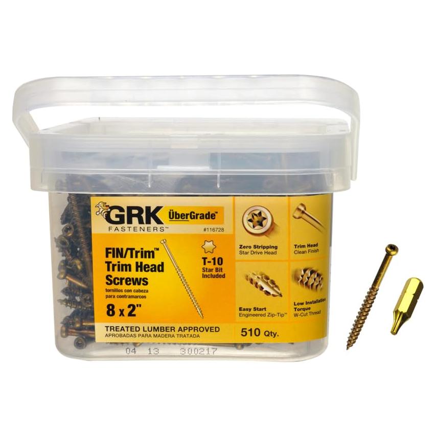 Tornillos GRK Fasteners 116728 #8 x 5.08cm Dorado 510CT