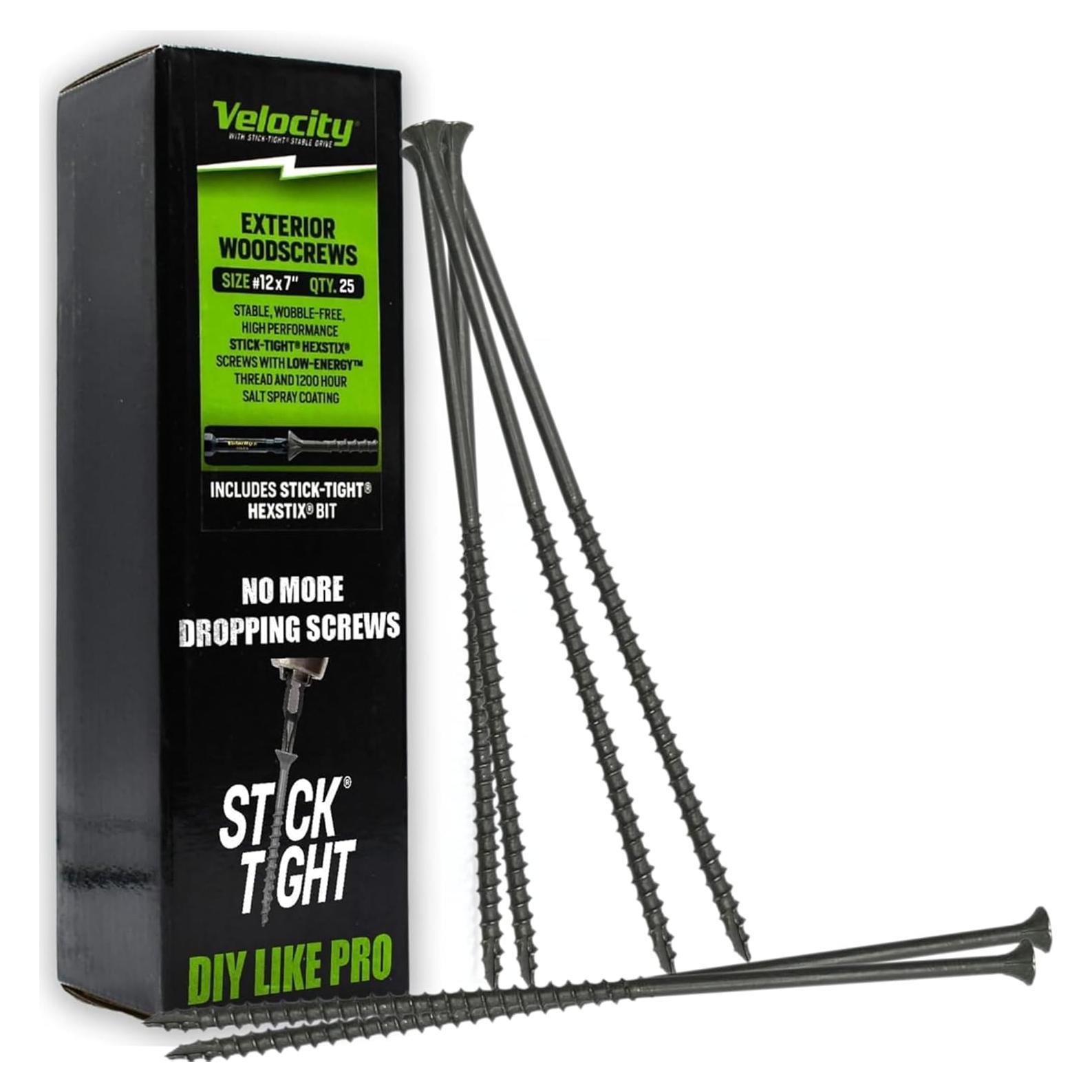 Tornillos de Madera Velocity #12 x 17.78 cm - 25 Piezas