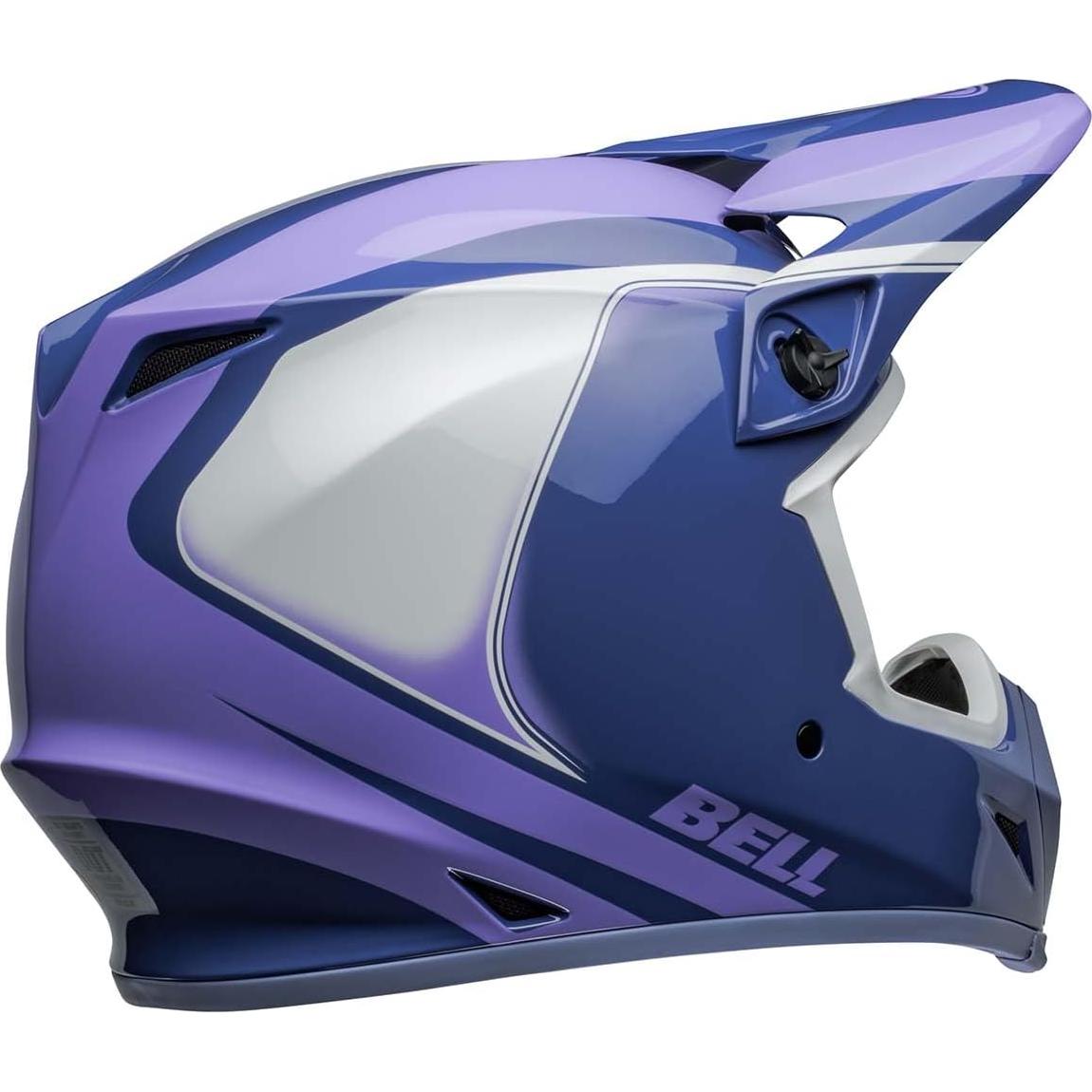 Casco de Motocross BELL MX-9 MIPS Grande Morado/Blanco