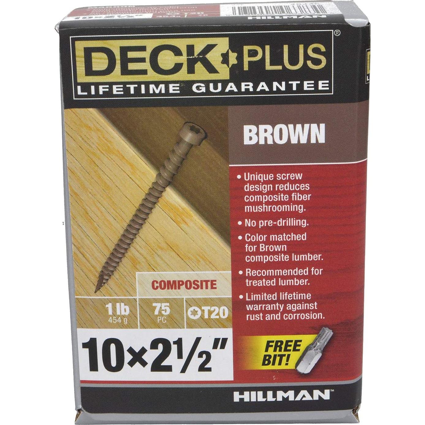 Tornillos para Deck Power Pro 48445 Cerámicos Marrón 75 Pzas