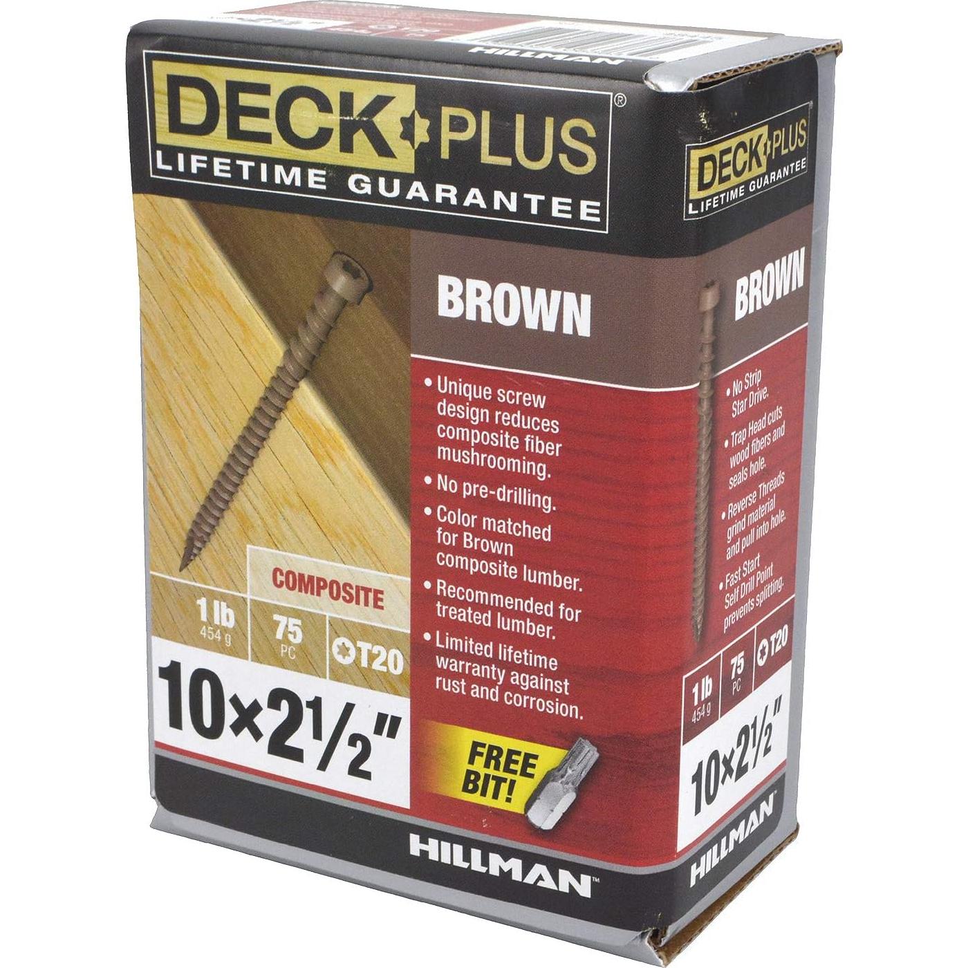 Tornillos para Deck Power Pro 48445 Cerámicos Marrón 75 Pzas