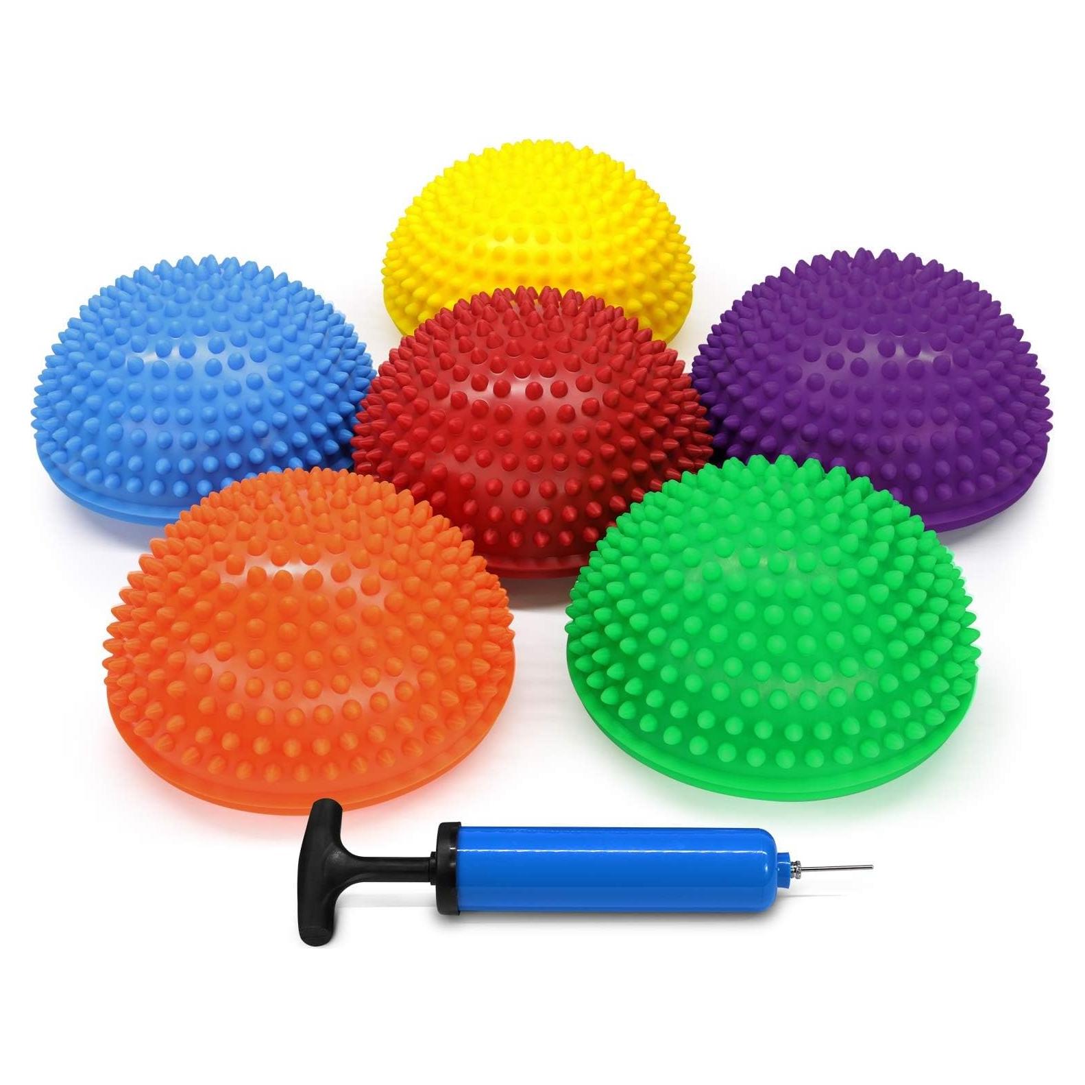 Set de 6 Podios de Equilibrio Erizo Yes4All con Bomba