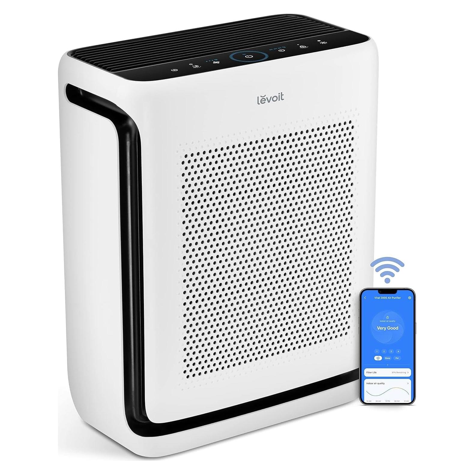 Purificador de aire LEVOIT Vital 200S-P para habitaciones grandes