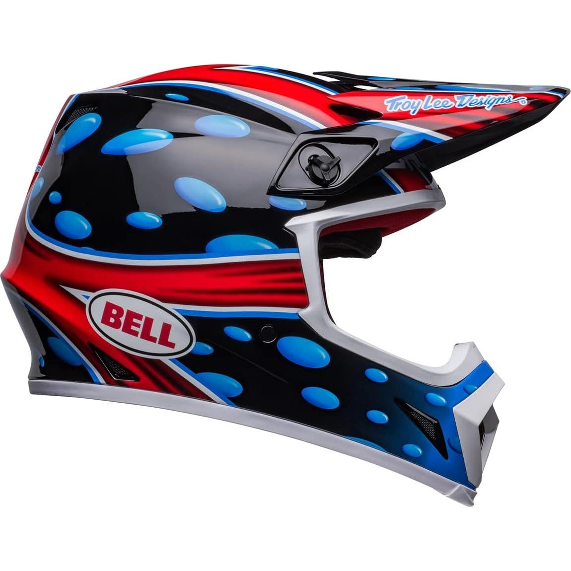 Casco de Motocross BELL MX-9 MIPS Negro/Rojo Grande