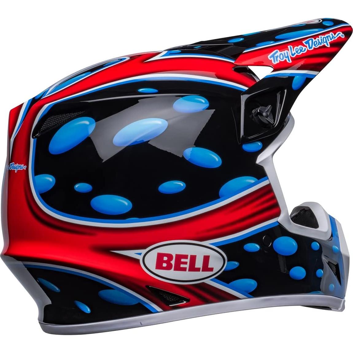 Casco de Motocross BELL MX-9 MIPS Negro/Rojo Grande