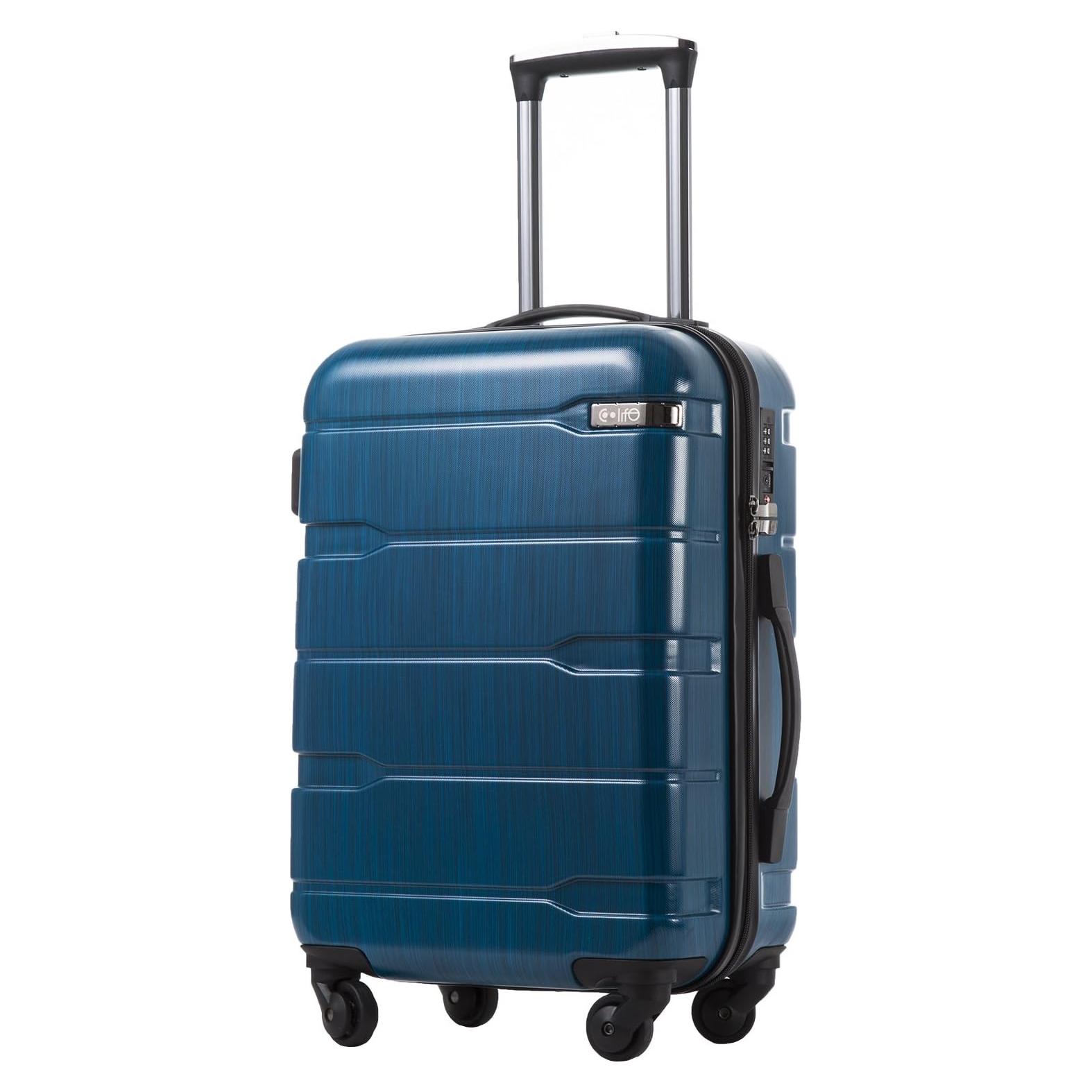 Maleta Coolife Spinner 20" con cerradura TSA Azul Caribe