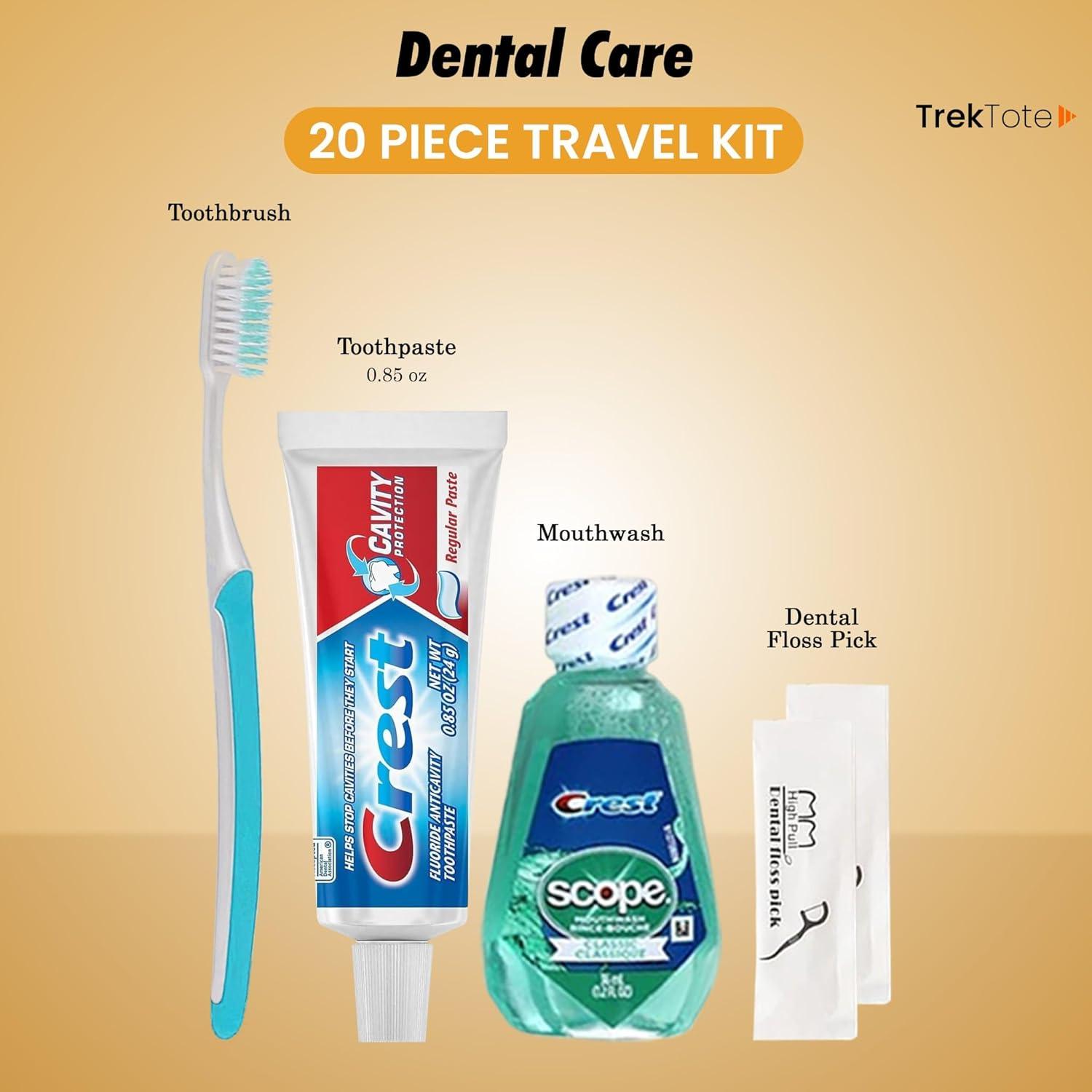 Kit de Aseo de Viaje TrekTote 20 Piezas Aprobado por TSA