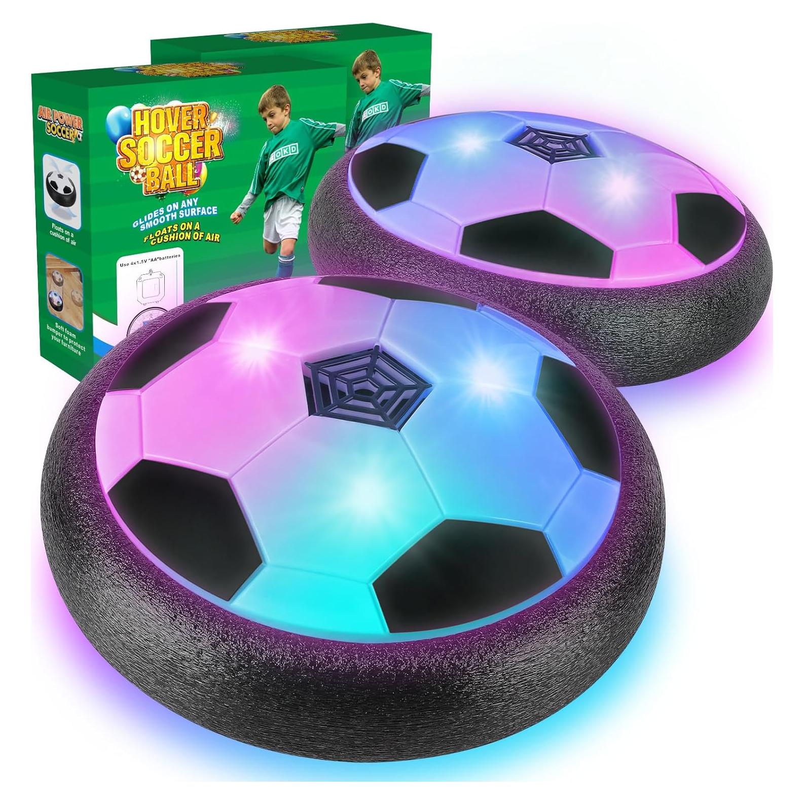 Set 2 Pelotas de Fútbol Flotantes LED con Baterías Incluidas